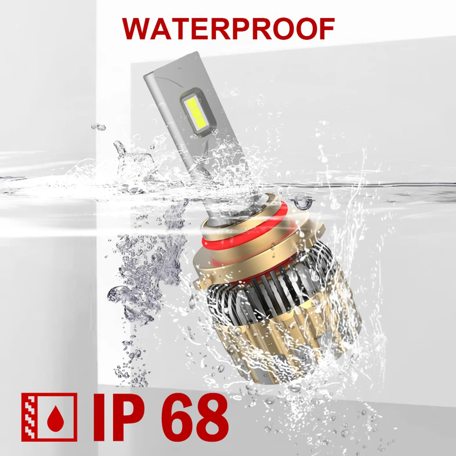 Bombillas LED Para Faros Delanteros, 110 W Super Brillante Plug And Play Kit De Repuesto De Faros LED, 6000 K Blanco Brillante Kit De Conversión De Faros IP68 A Prueba De Agua, Paquete De 2,H4