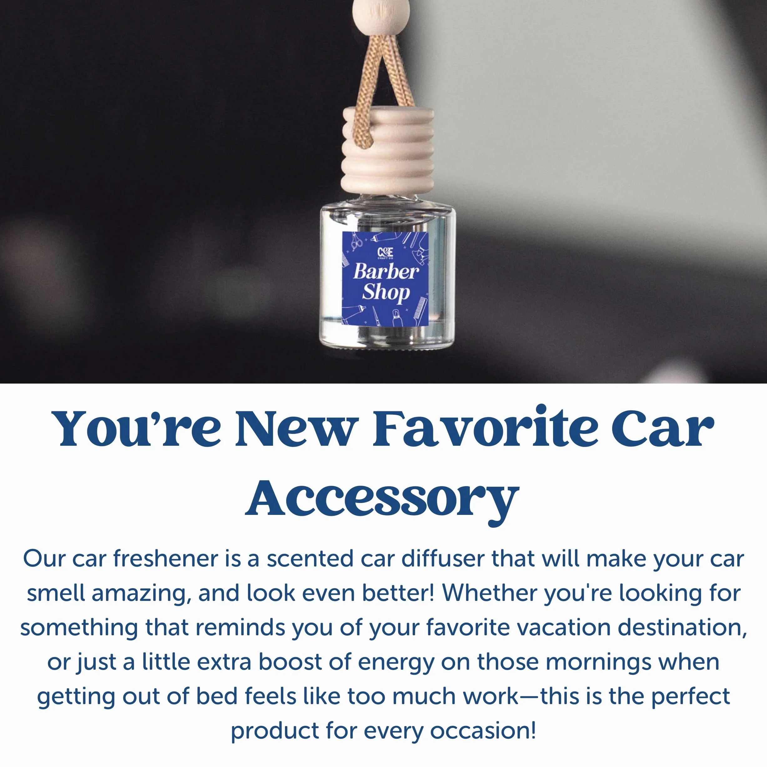 CE CRAFT- Difusor de aceite aromático para colgar en el coche CE Craft Bourbon Vanilla + Whisky Oak, difusor de ambientador para coche para aceites esenciales, difusor de aromaterapia con fragancias p
