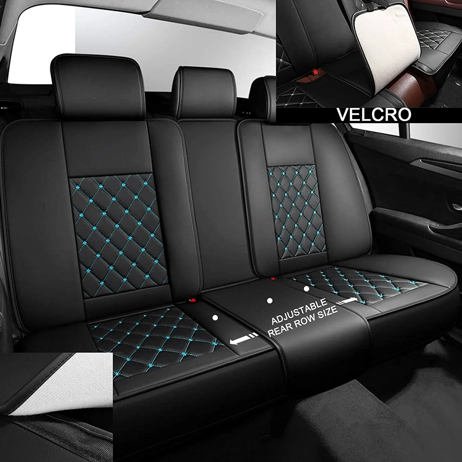 Funda Asiento Coche para Renault Austral(2022-2023), Fundas Asientos Coche Universales, Juego Completo de Fundas de Cuero Impermeables, Funda De Asiento-5 Plazas (Color : B(Blue))