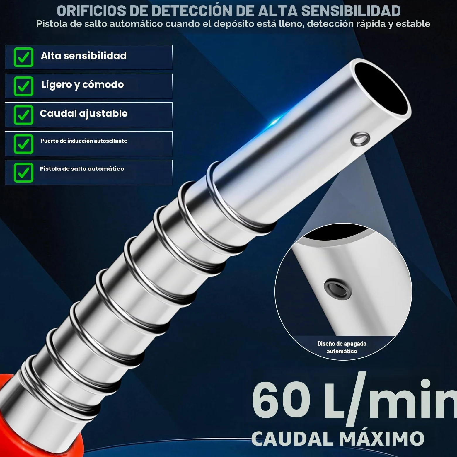 Bomba de Transferencia de Diesel 12V 200W Bomba de Transferencia de Combustible con Boquilla de Auto Apagado y Mangueras, Kit de Combustible Autocebante