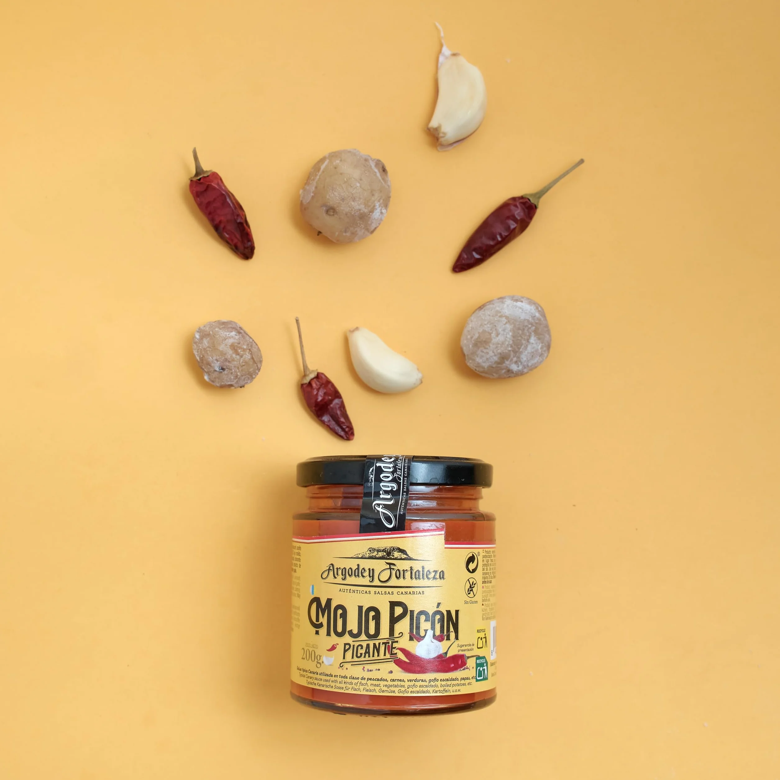 Argodey Fortaleza Mojo Picón Picante 200g - Autentica Salsa Canaria para Untar