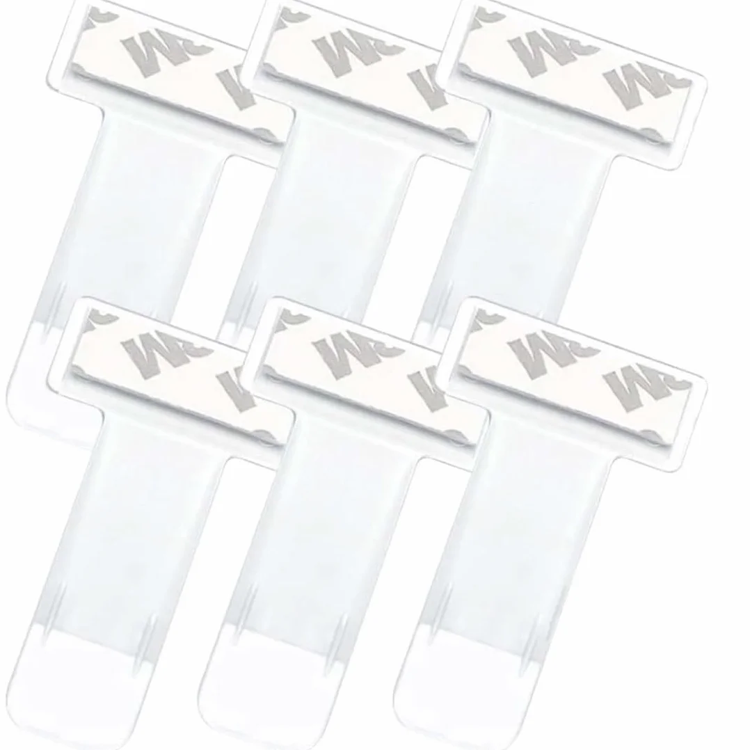 6 Soportes Transparentes Para Coche, Estacionamiento, Tarjetero Con Adhesivo Para Parabrisas, Clip Independiente Para Documentos, Soporte Para Boletos De Parabrisas De Coche (Transparente)