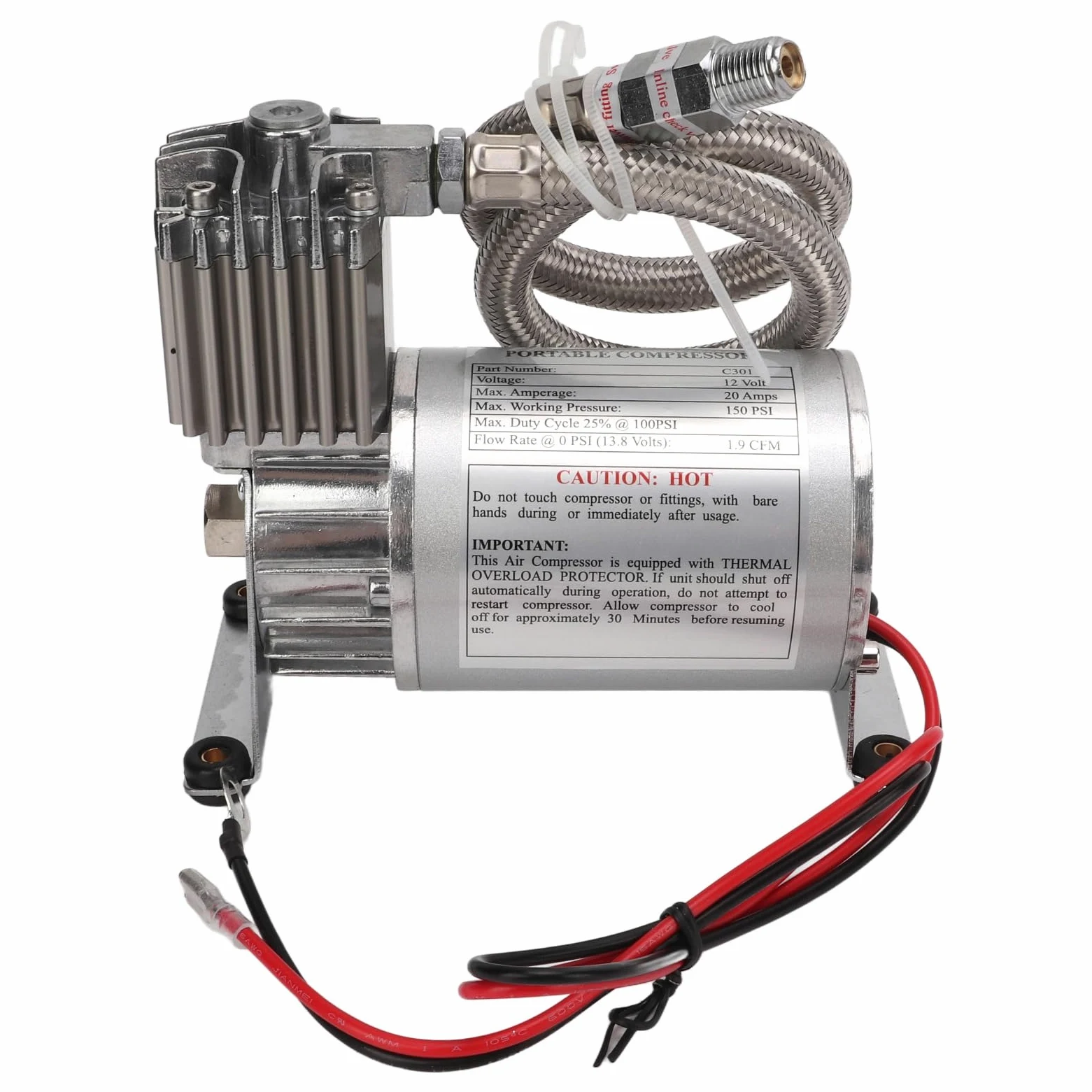 Compresor de Aire Resistente Portátil 12 V 150 PSI Metal para Vehículos Barcos