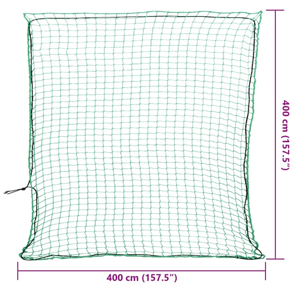 Mangloder - Red para remolque con cuerda de goma verde, 4 x 4 m, polipropileno, resistente a la intemperie y a los rayos UV, para vehículos