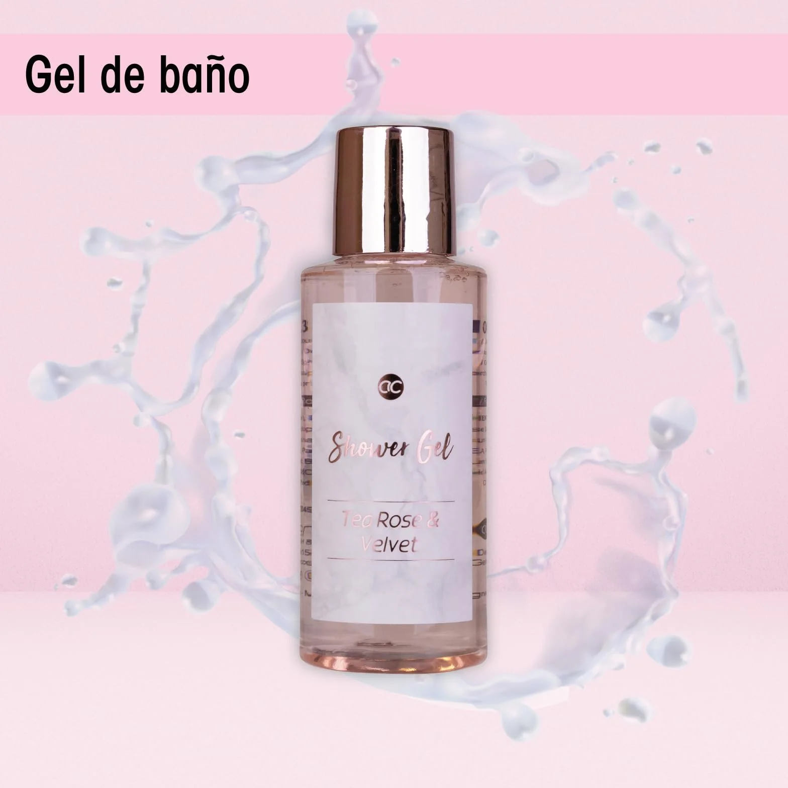 Accentra Set de baño MÁRMOL 3 piezas Gel de ducha, baño de burbujas, loción corporal rosa