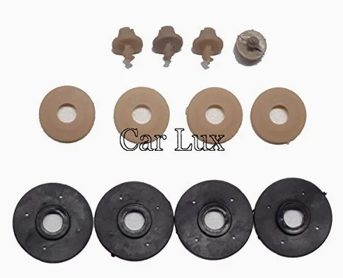 Car Lux AR01975 - Alfombrillas de goma a medida tipo cubeta beige para Porsche Cayenne 1 desde 2002-