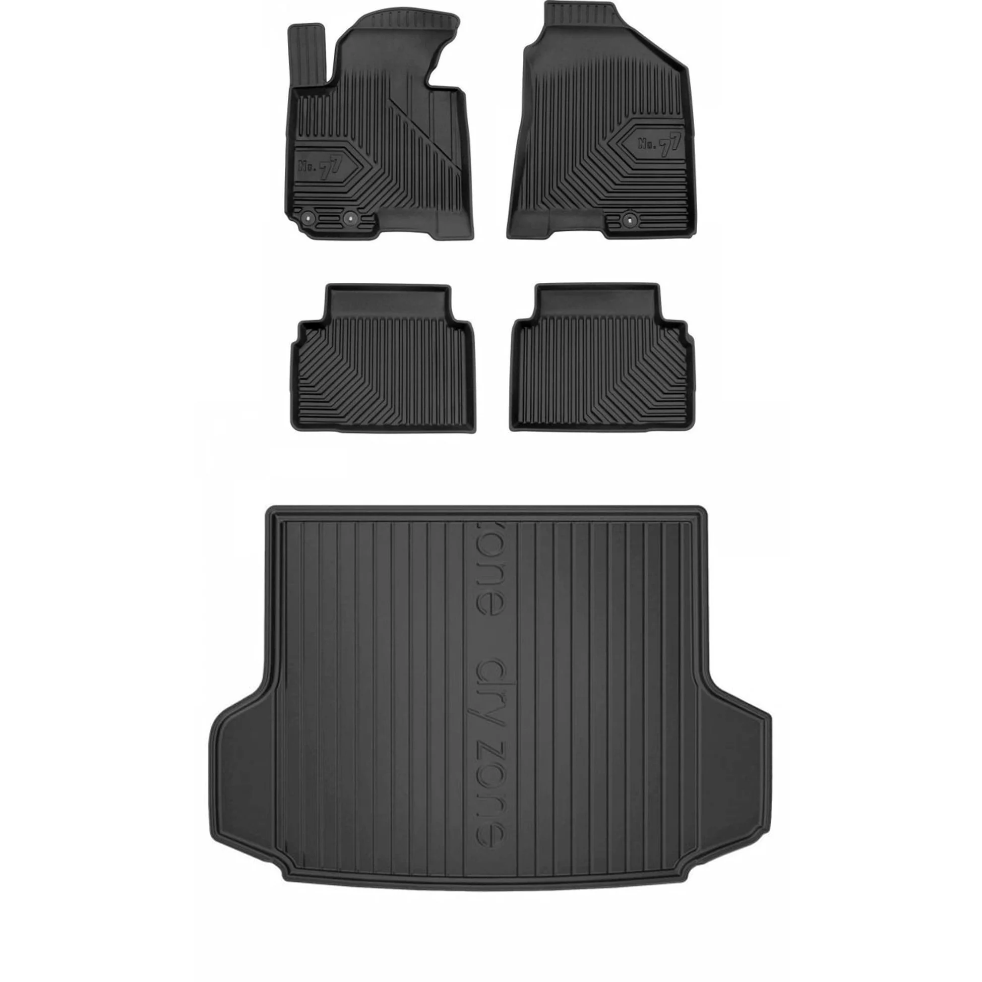 MOTOS Set de Alfombrillas de Goma y Alfombrillas de Maletero para Hyundai ix35 I 2009-2015 Mejora la Comodidad de Tus Viajes con la Alfombrilla Antideslizante para Coche NO.77- Alfombrillas para Todo