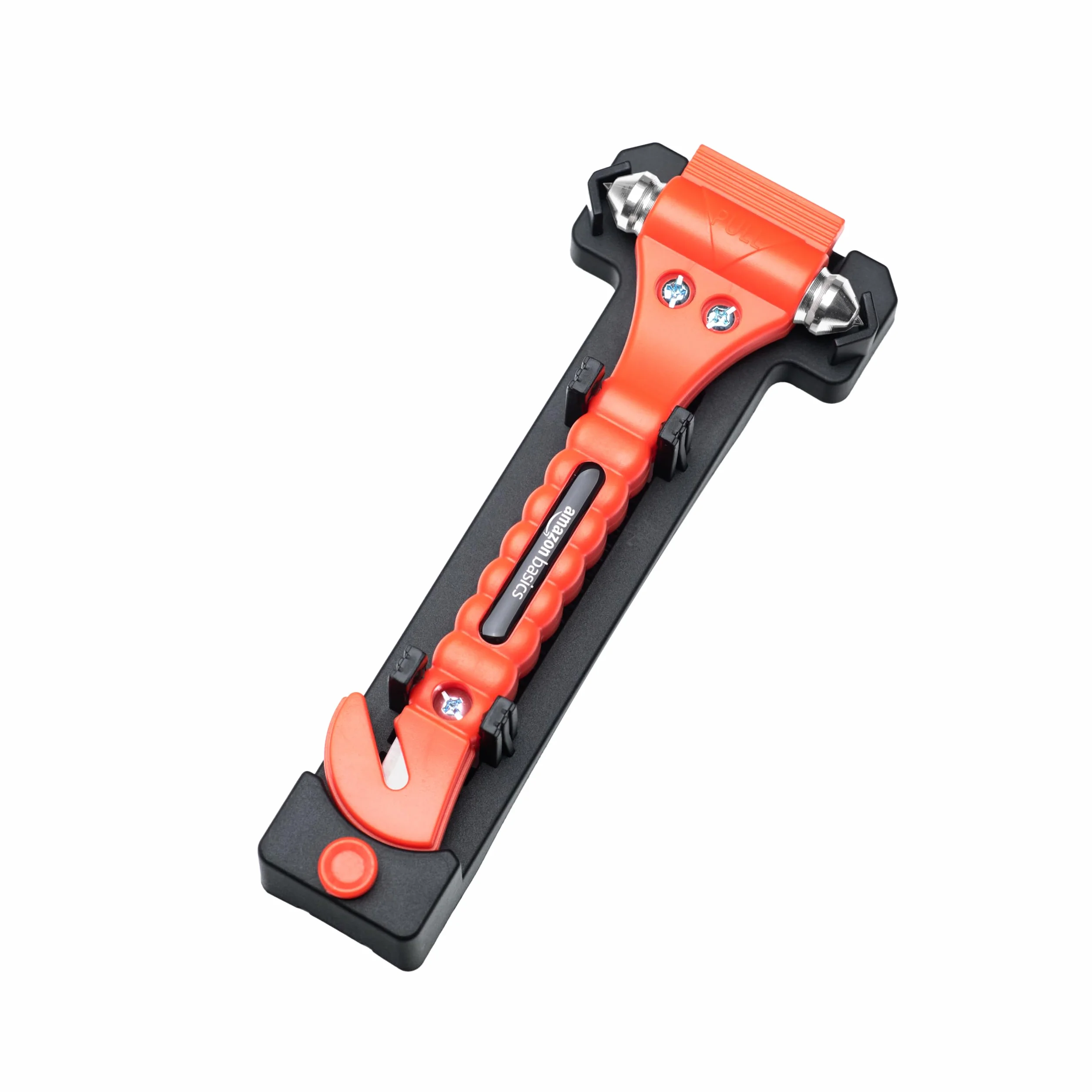Amazon Basics Cortador de cinturón de Seguridad y Martillo rompecristales de Emergencia, Paquete de 2
