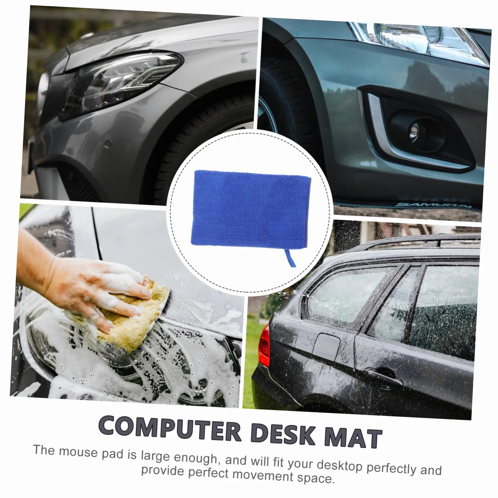 ULTECHNOVO 3piezas Guante Vado De Arcilla para Automóviles Manopla De Limpieza Reutilizable Toalla De Microfibra para Detailing y Pulido Elimina Contaminantes Pintura Azul