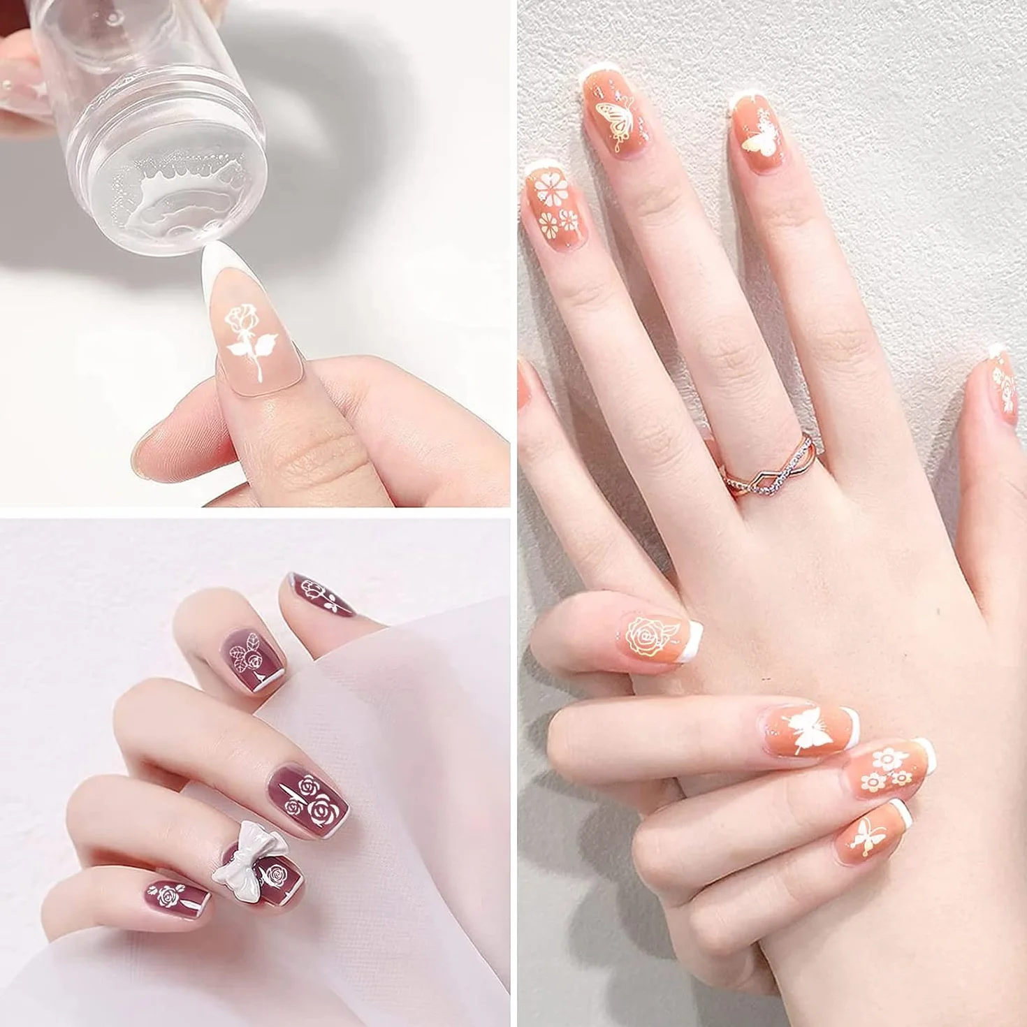 Kit de Estampado de Uñas 8 Pcs Placas Estampacion Stamping Uñas