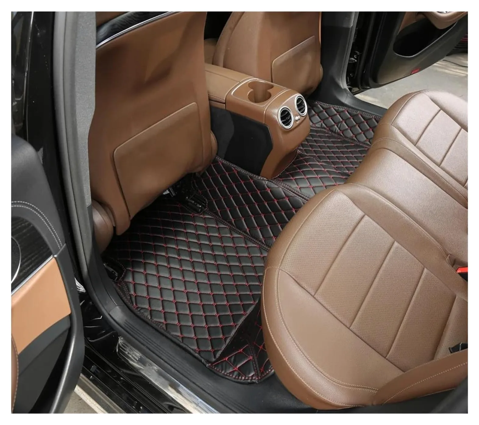 Alfombra Goma Alfombrillas Personalizadas 5D para Jaguar XF 2008 2009 2011 2012 2013 2014 2015(Beige)