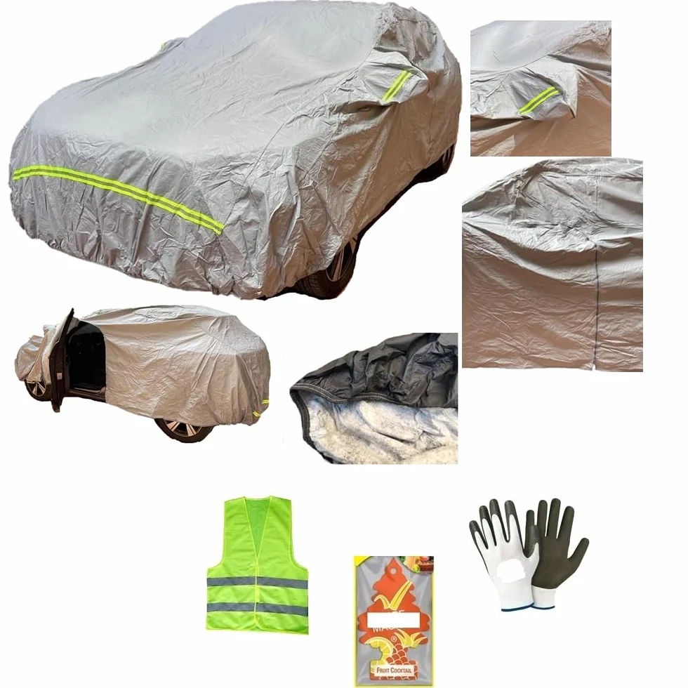 Funda para coche antigranizo, afelpada, impermeable, antiarañazos, con cremallera lateral, compatible con Mercedes GLE 350 d 4Matic Coupe Premium, talla XXL, LUN572XLAR215 x ALT150 cm