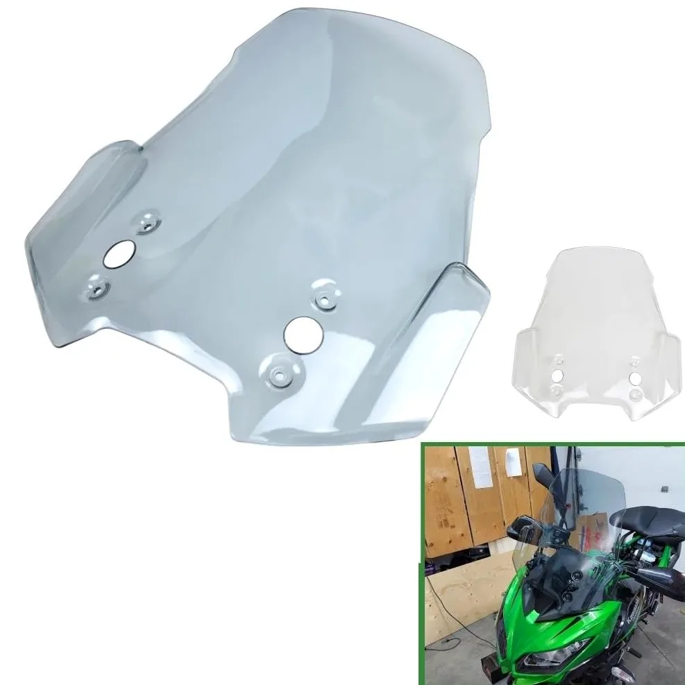 Parabrisas Delantero para 1000 Y 650 (2015-2018), Deflectores De Aire, Motor Parabrisas Motocicleta Carenado(Light Smoke)