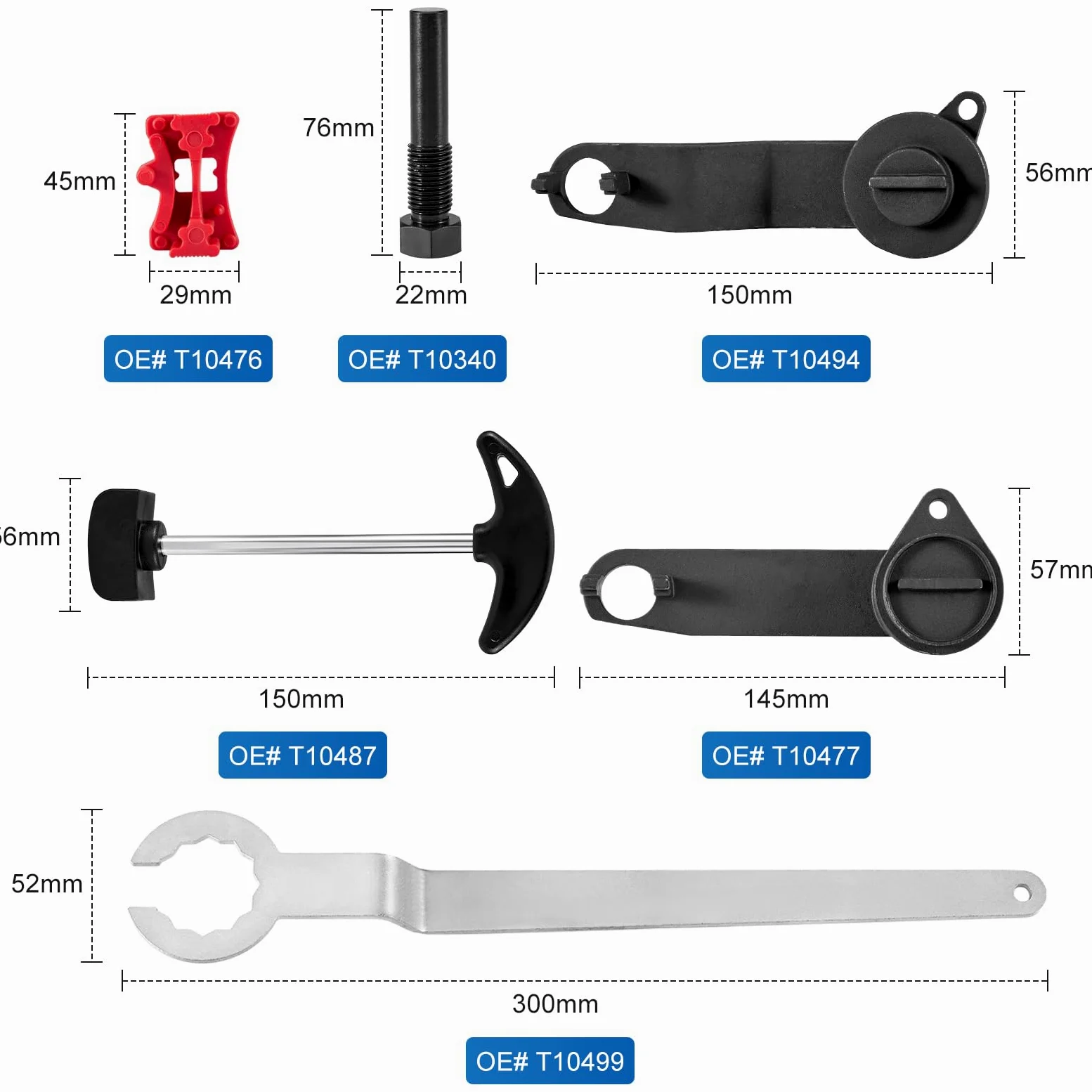 Kit de Calado Distribucion EA211 Motor 1.0 1.2 1.4 1.6 FSI TSI TFSI, 6Pcs Set Herramientas de Sincronización del Motor, para Golf, Jetta, A3, Octavia, Lavida, Seat Leon