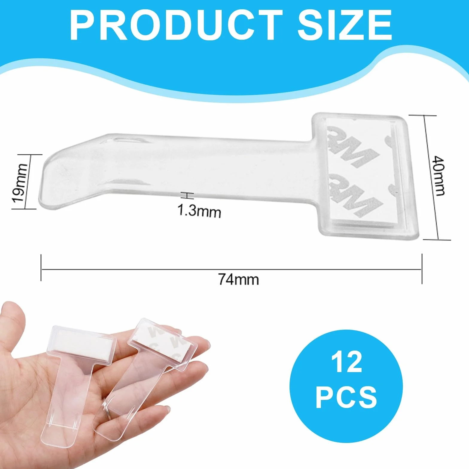 12 Piezas Soportes de Tickets para Coche Transparentes y Porta Tarjetas para Coche Clip para Boletos de Parabrisas Adhesivo Fundas para Justificantes de Aparcamiento de Plástico