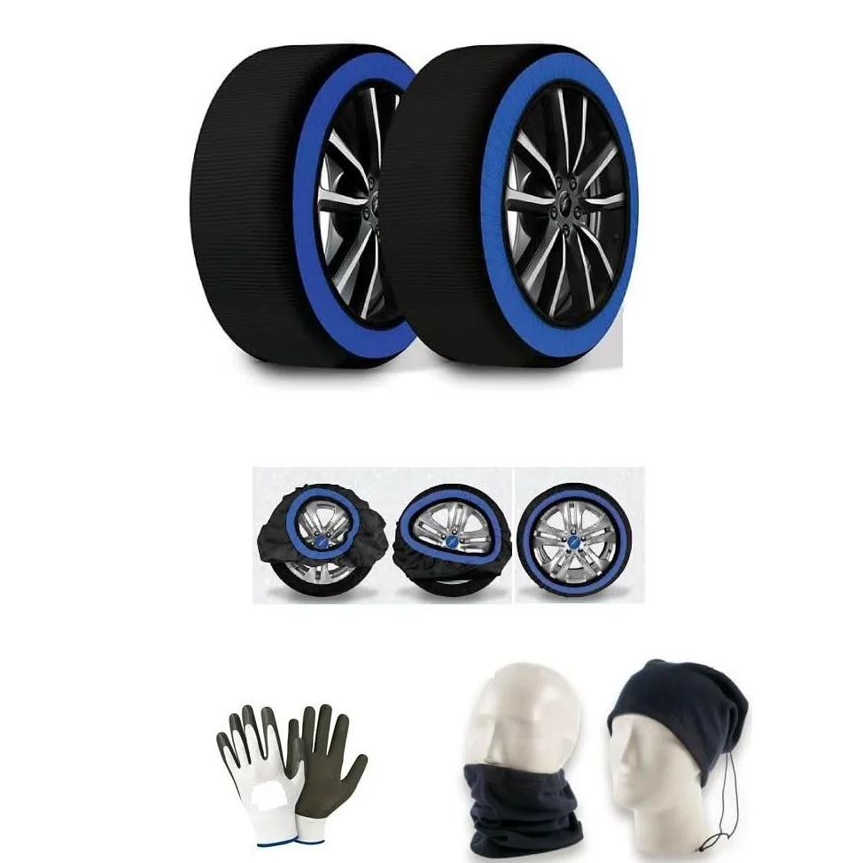 Par de calcetines de nieve y hielo para cubierta de rueda de coche, medidas de neumáticos 235/45-20 (77964) para calcetines de nieve homologados, talla XL CUBIERTA DE CIRCULACIÓN EN NIEVE VEHÍCULOS DE