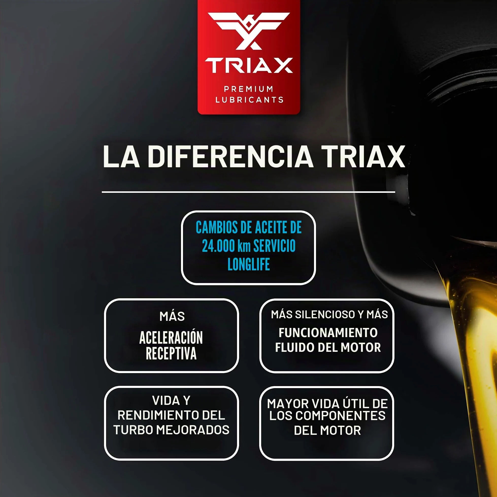 Triax Euro Ultra VX 5W-30 Aceite totalmente sintético, con base de PAO/ésteres, Compatible con VW 507.00/504.00, VW Audi 502.00, 505.01, BMW LL-04, C30, ACEA C3, Mercedes 229.51, 229.5, 229.31