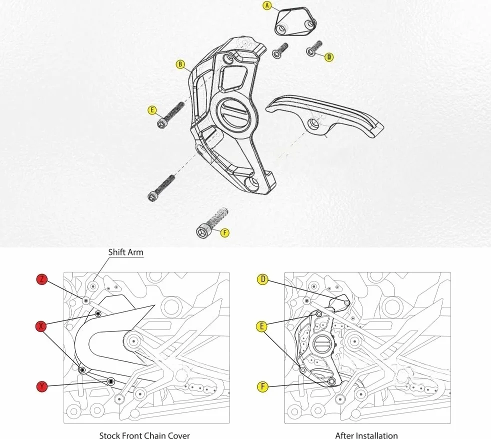 Protector cadena Moto Cadena Protector Ajuste Para Cfmoto 800MT 800NK Protector De Piñón De Motocicleta Cubierta De Sensor Protector De Cadena | Silvery A SET