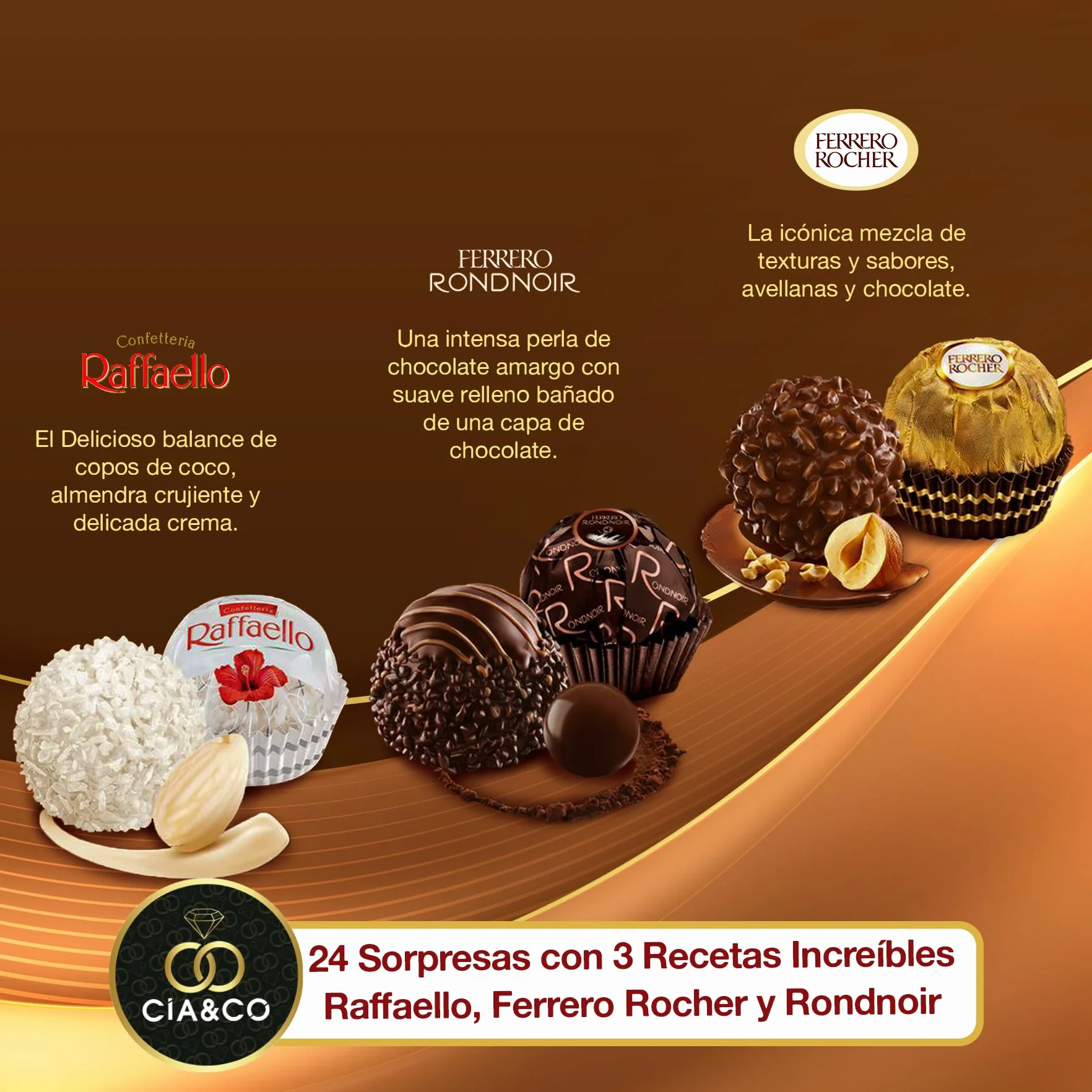 FERRERO COLLECTION Calendario de Adviento 2025 24 Bombones Gourmet 271 g Edición Premium Navideña
