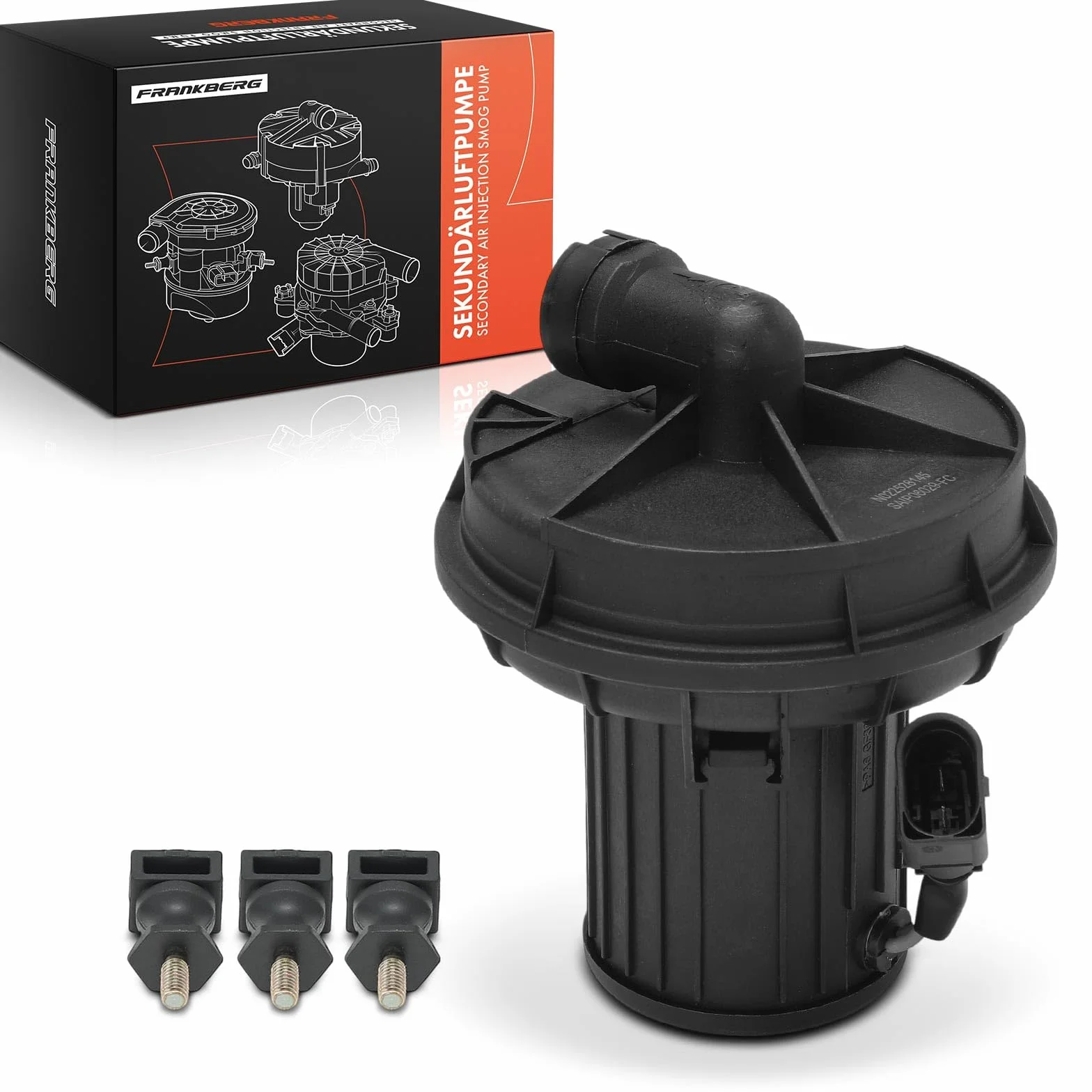 Frankberg Bomba de aire secundaria 2 Polos Compatible con A4 8D2 1.6L A3 8L1 1.6L A3 Sportback 8PA 1.6L A4 8D2 1.8L A3 8L1 1.8L Replace# 06A959253E