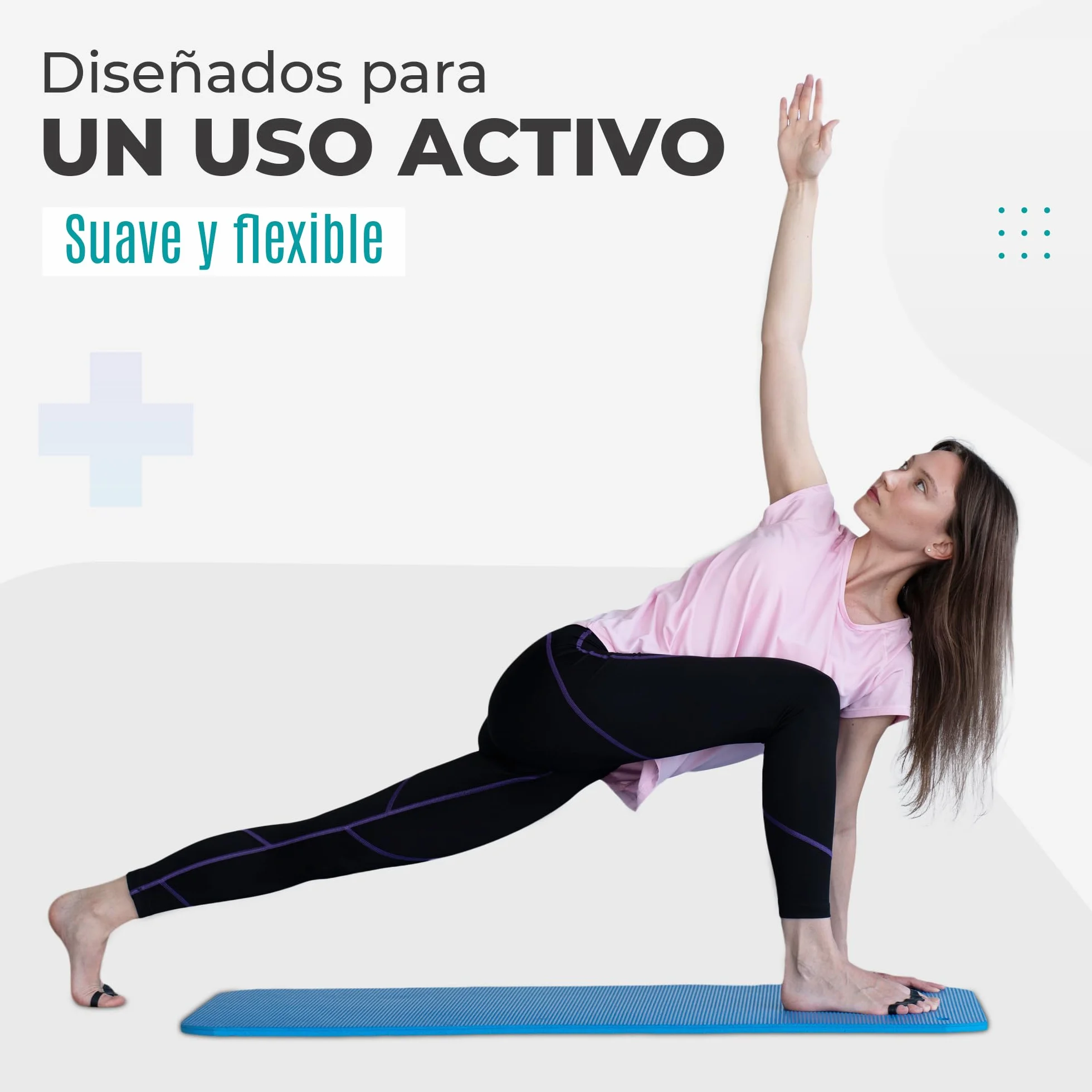 RestoreFeet Separadores de Dedos de los Pies, 2 pares + Banda Anti-Juanetes para Enderezar Dedos Torcidos, 0% BPA