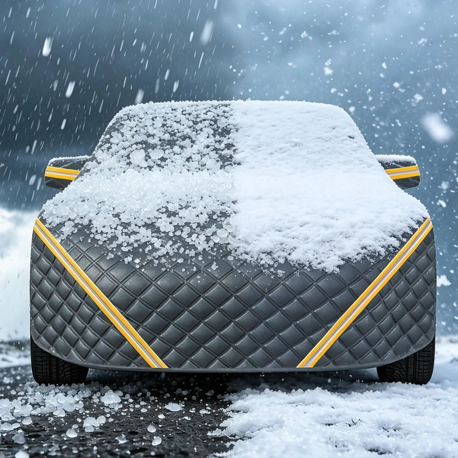 Funda Coche Antigranizo para MG TF (2002-2005) | Funda Coche Impermeable Algodón Grueso Todo Tipo Clima Protección Exteriores Cobertura 360° Resistente Arañazos UV