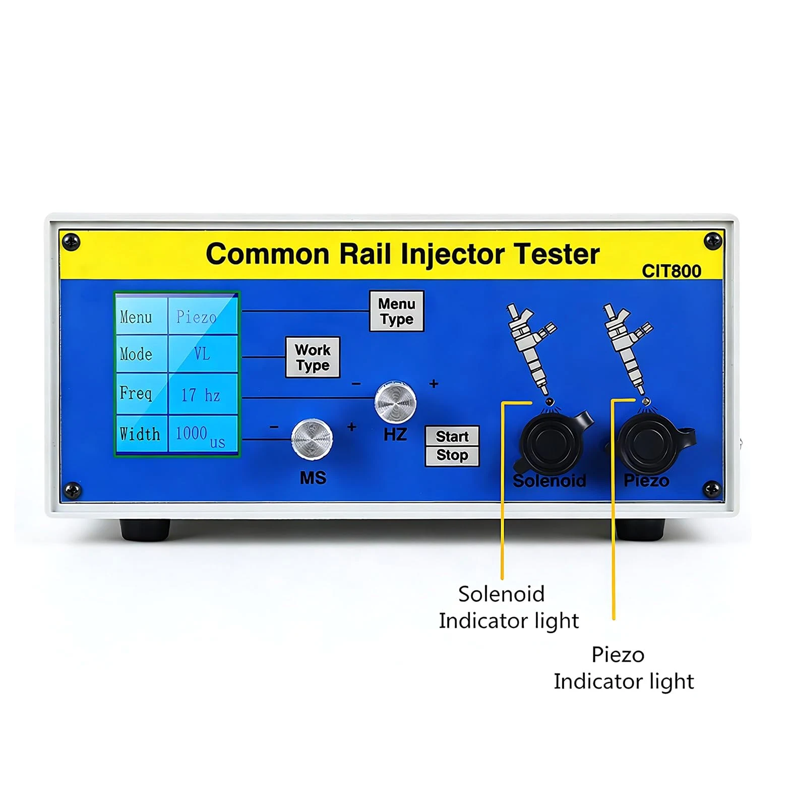 Tester Common Rail para Sistemas Common-Rail,Herramienta de Calibración de Inyectores para Trabajo Precisión/Probador de Inyectores Diesel para Fallos Arranque(CIT800)