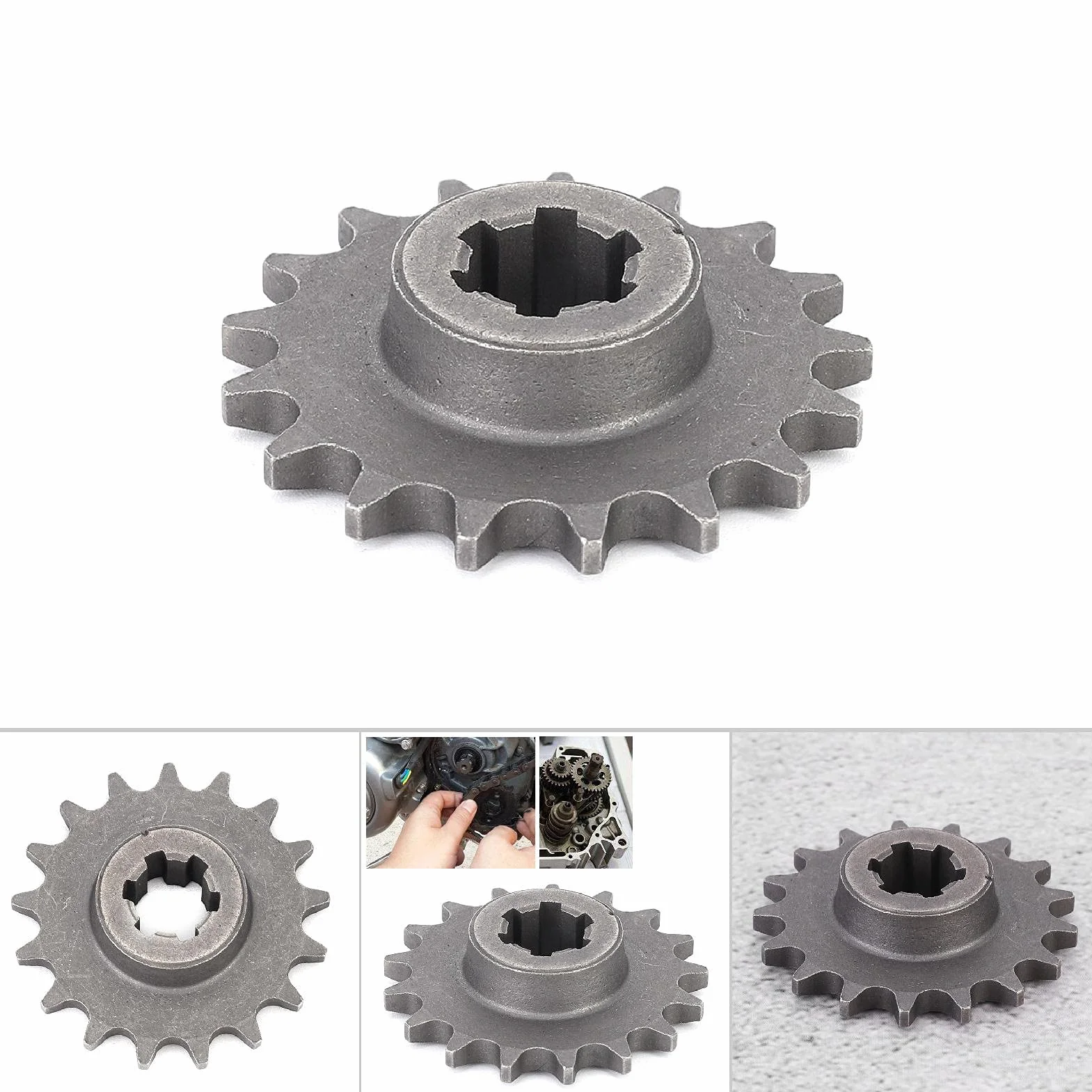 Piñón de Caja de Cambios, Repuesto de Metal de Calidad para Mini Motocicleta ATV Quad Dirt Pocket de 47, 2 Tiempos, con Fácil Instalación, Resistente a la Corrosión (17 Dientes)