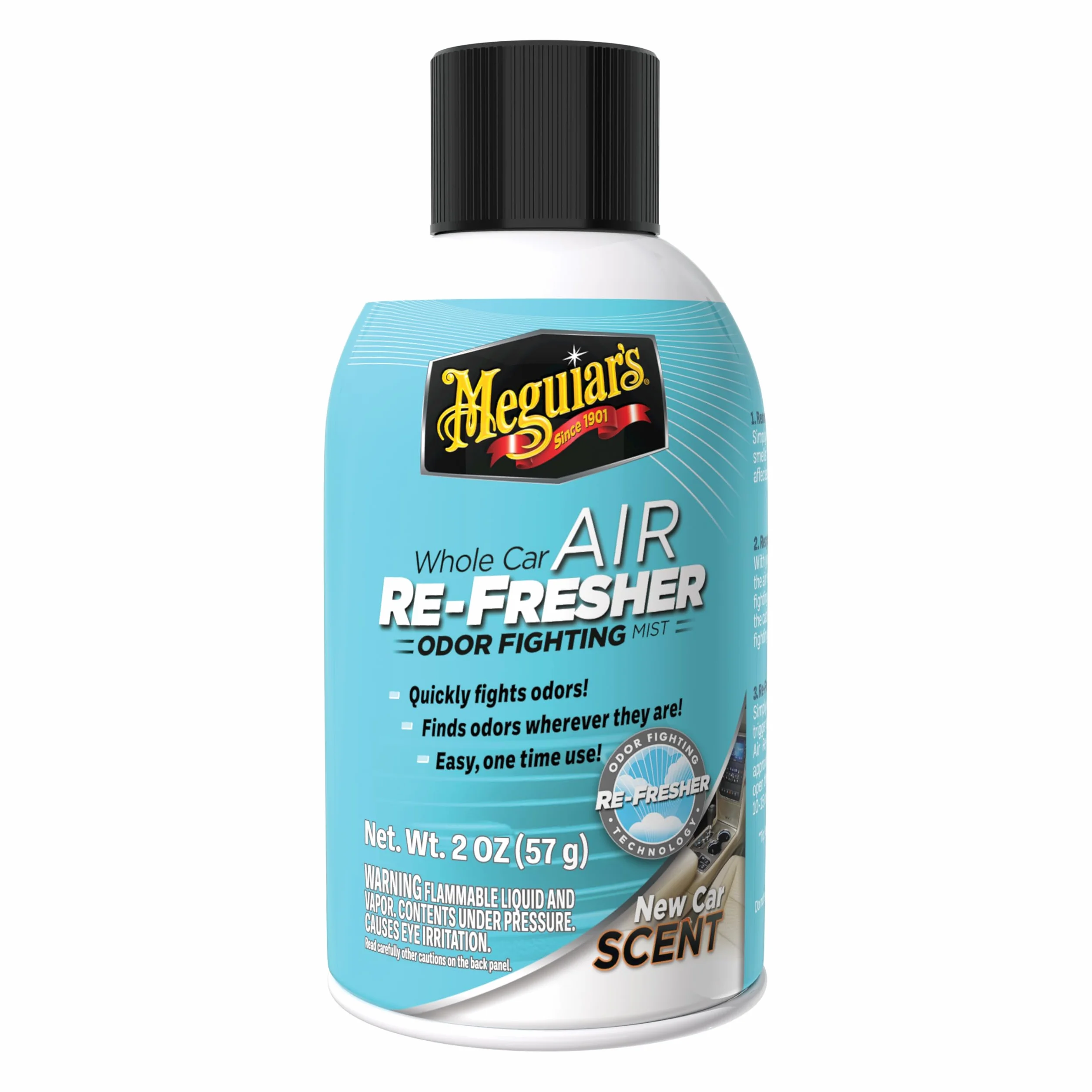 Meguiar's G16402 New Car Air Re-Fresher - Eliminador de olores aroma a coche nuevo, 57 g