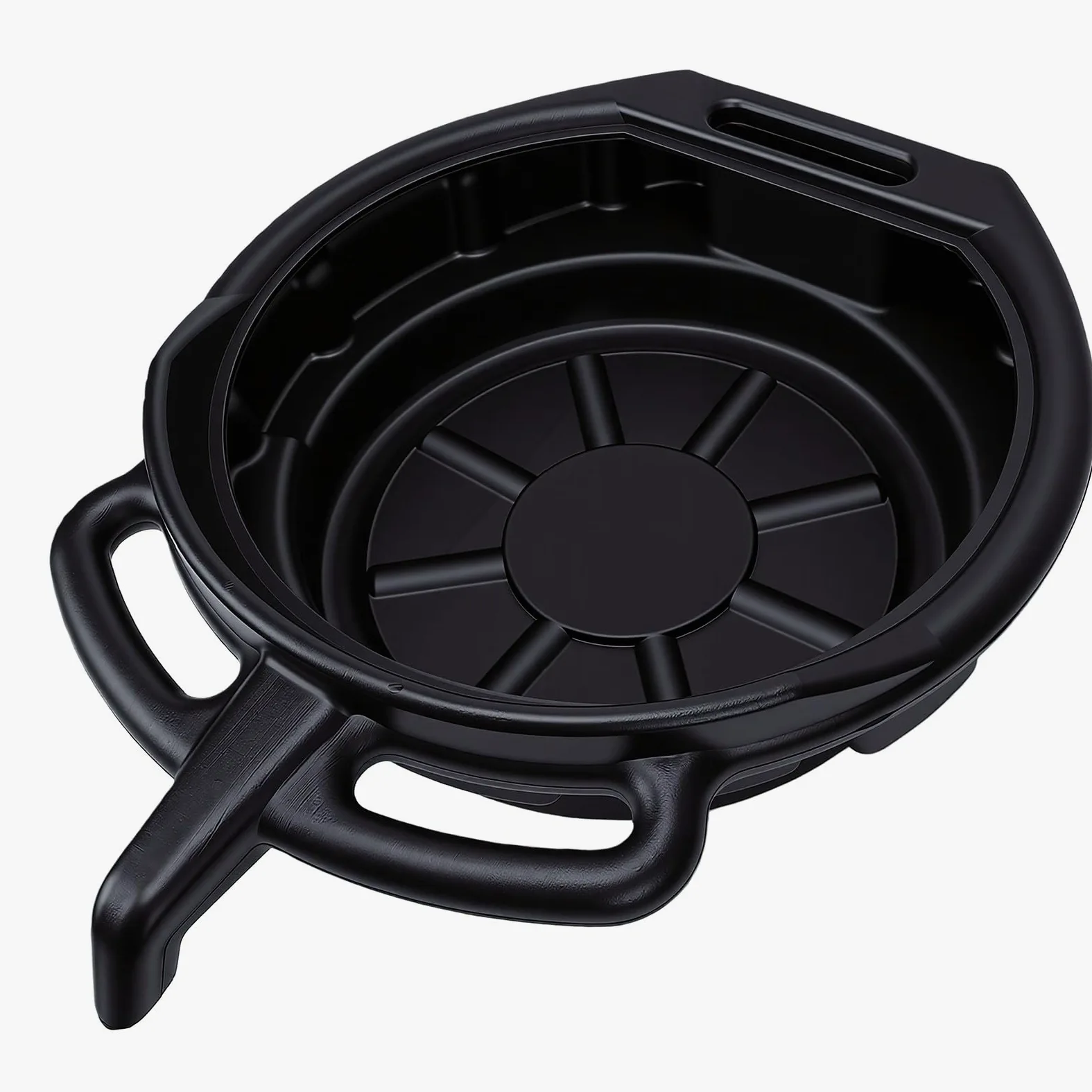 Bandeja de Drenaje de Aceite con Boquilla Vertedora, Recipiente Colector de Goteo de Aceite Antisalpicaduras, Bandeja de Goteo de para Exteriores de 15 litros de