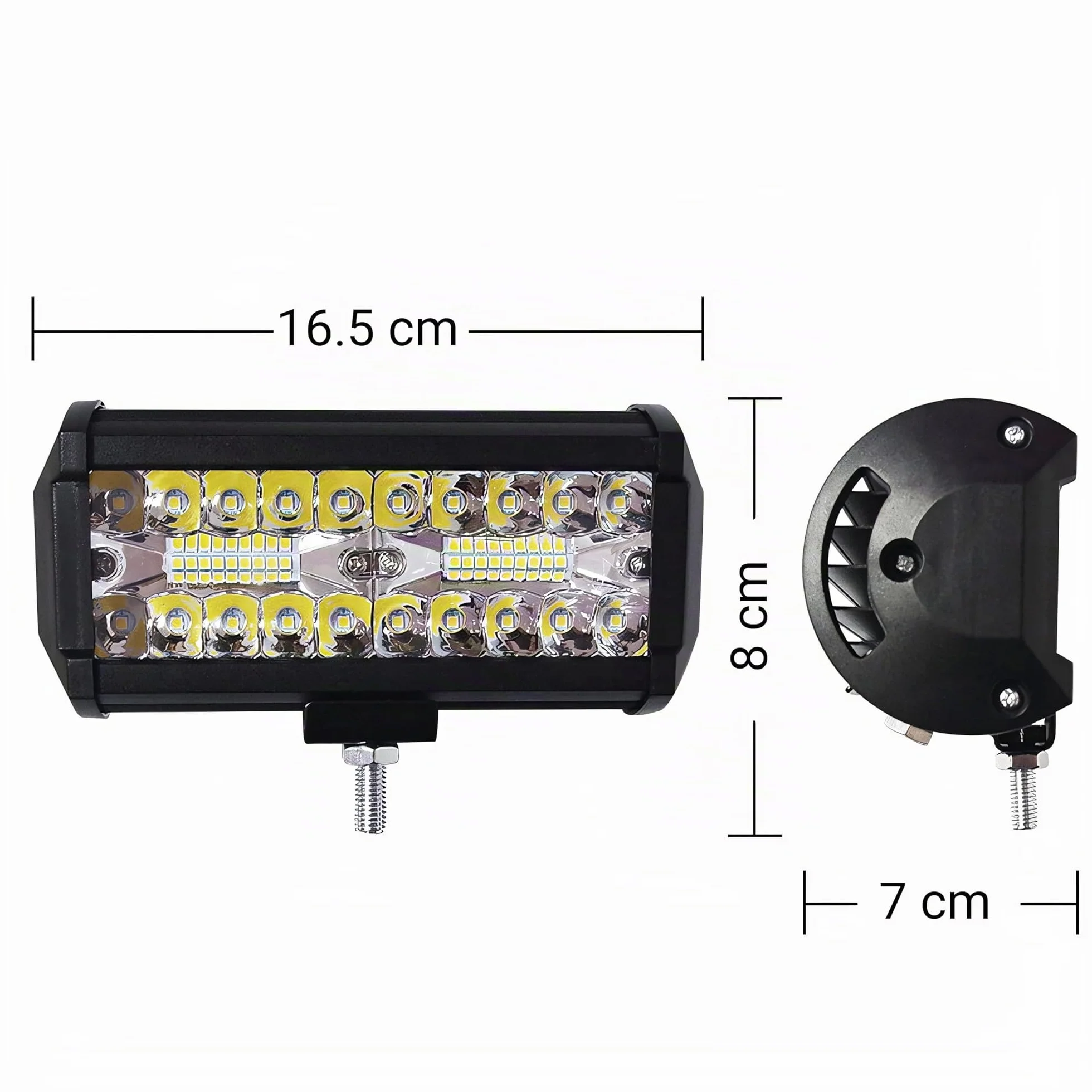 Retoo Foco LED Trabajo Exterior 120 W 12 V 40 LED Impermeable Faros Auxiliares Moto Off Road