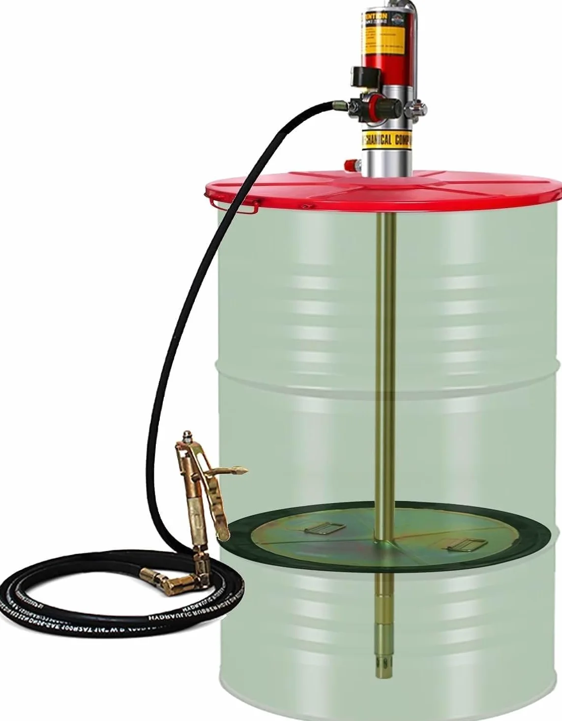 Bomba De Grasa Neumática Con Separador De Aceite Y Agua De Doble Copa, Pistola De Engrase Neumática De Alta Presión Para Bidones De 20 a 55 Galones, Descarga De 0,85 L/Min, Relación De Presión 50:1