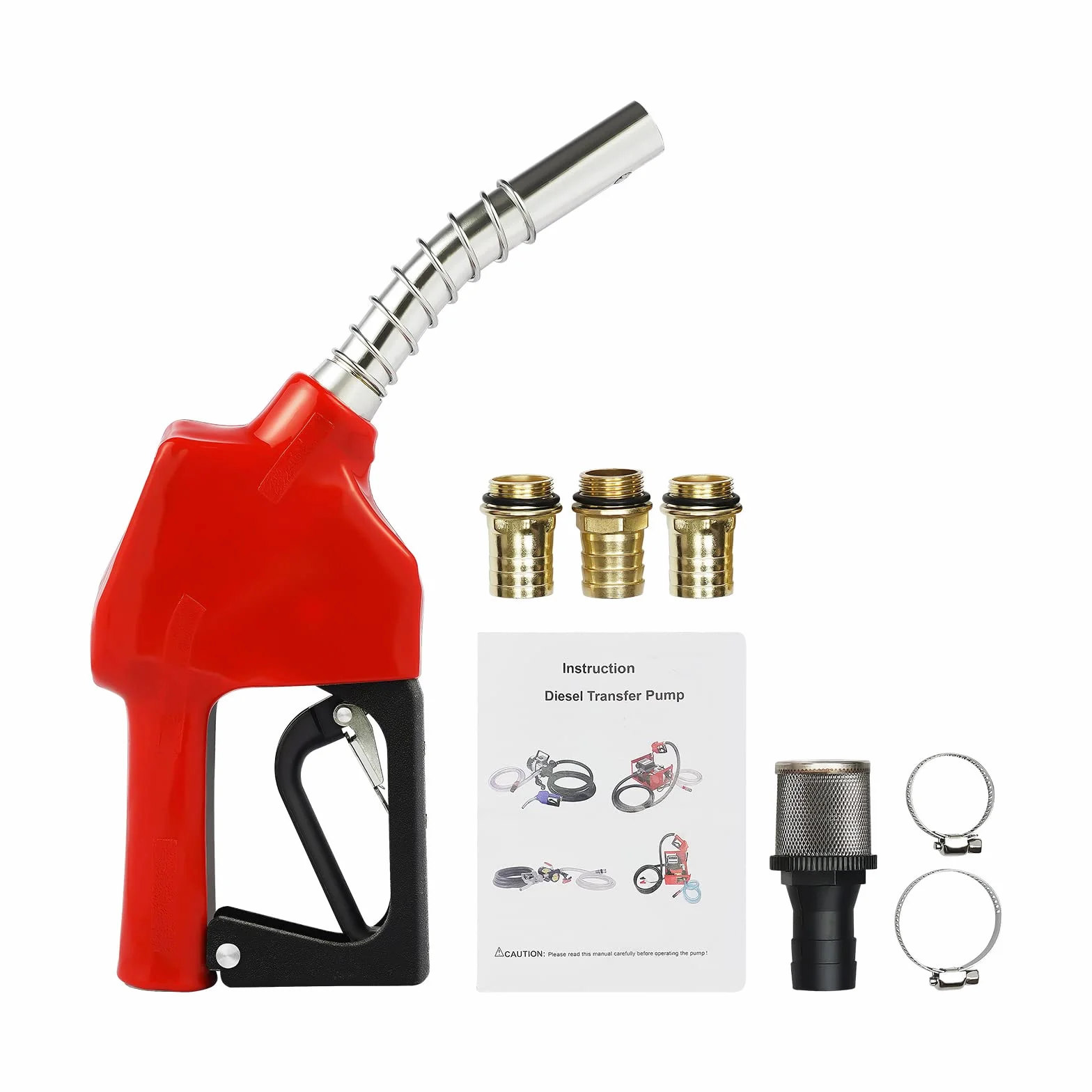 Bomba de aceite diesel autocebante, 12 V, 175 W, pistola automática con manguera de PVC, 50 l/min