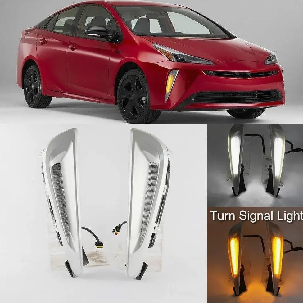 Luz Niebla Conjunto Luces Diurnas LED DRL Faros Antiniebla Para Toyota Para Prius 2019 2020 2021 2022 Luces Antiniebla Coche