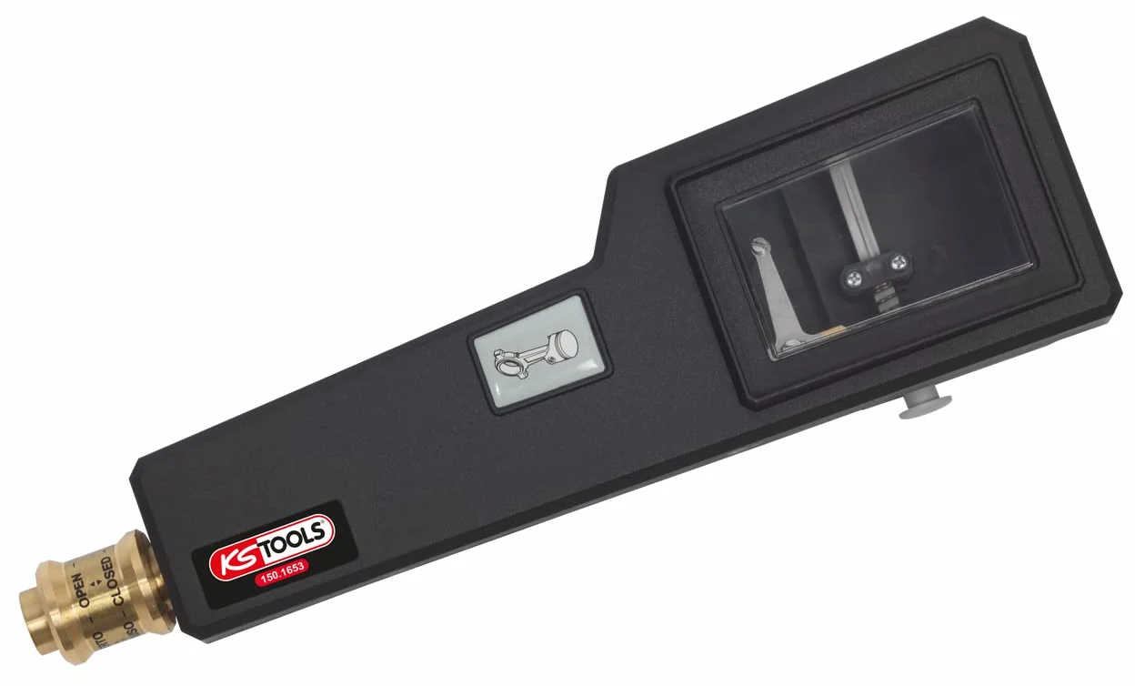 KS Tools 150.1659 Aparato de comprobación de presión de compresión para motores de gasolina con registrador de diagrama