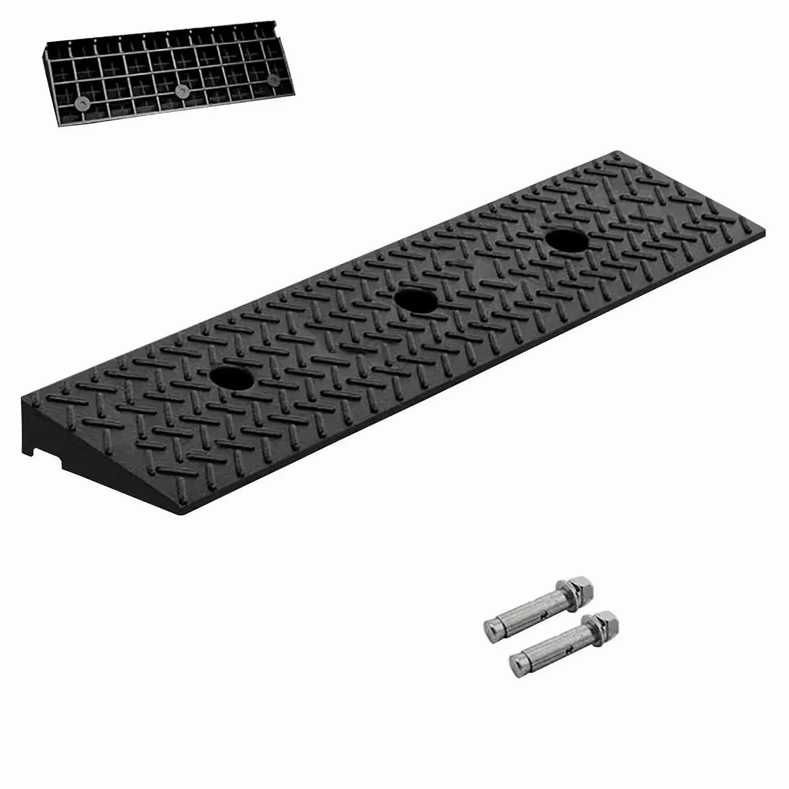 Rampa de Entrada Para Vehículos, Rampa de Garaje, Alfombrilla de Goma Para Escalones, Rampa Elevadora Para Automóviles, Rampa Para Vehículos, Negra, Adecuada Para Automóviles(100*25*10cm/39.4*9.8*3.9i