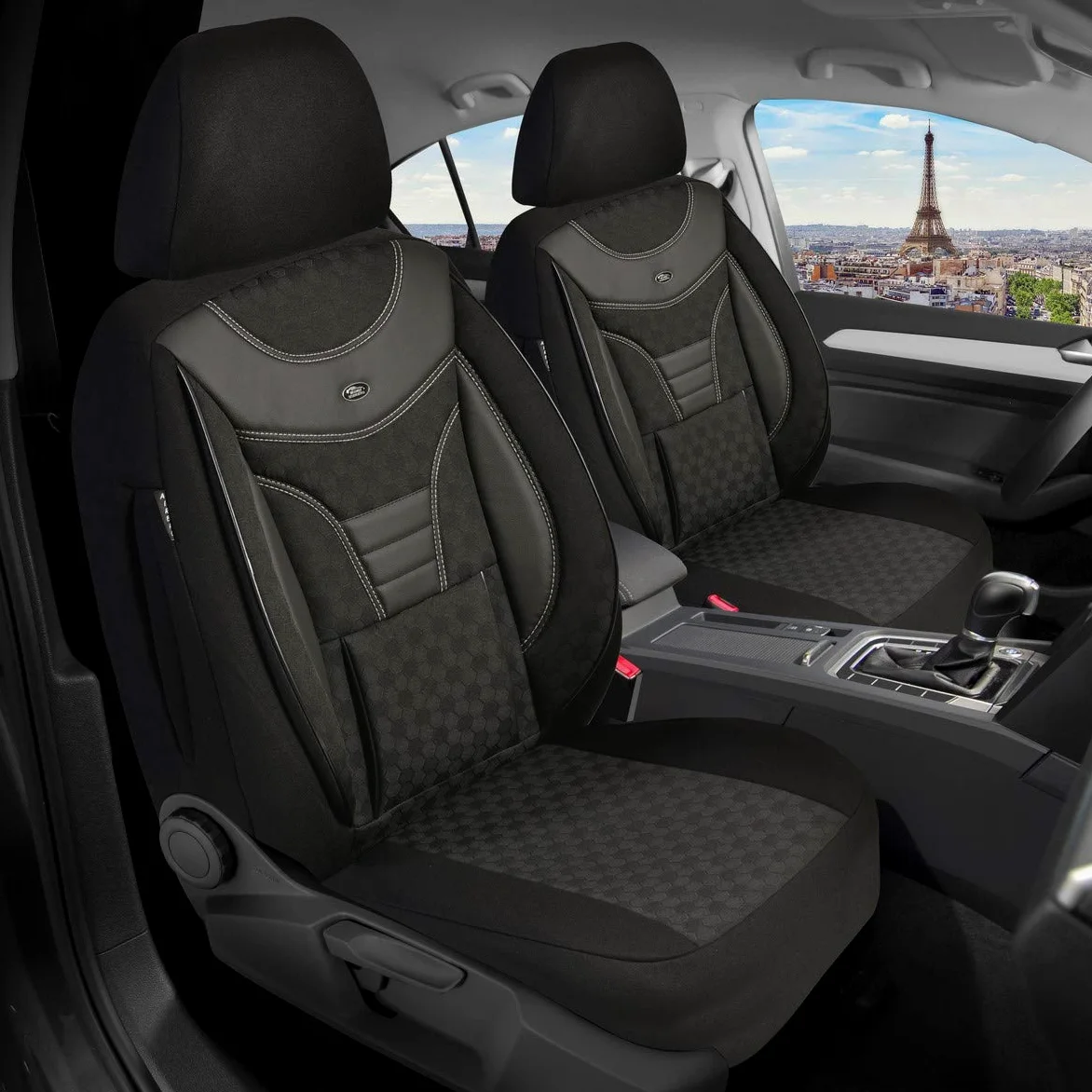 BREMER SITZBEZÜGE Fundas de Asiento de automóvil Personalizadas compatibles con Mitsubishi L200 FL de 5ª generación, Juego de Conductor y Pasajero a Partir de 2019/fundas Protectoras de Asiento de
