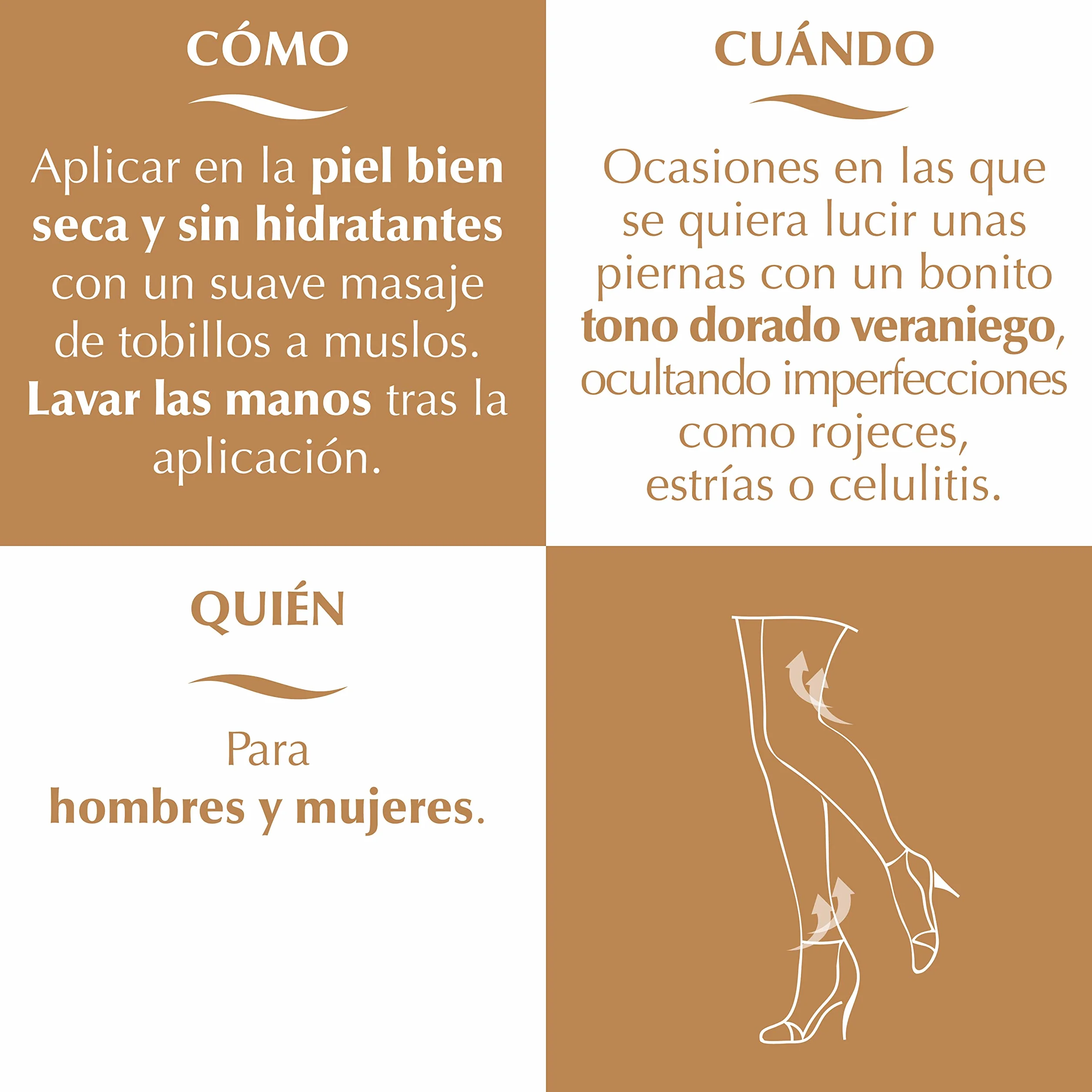 Elifexir Color Dren Maquillaje para Piernas Crema Bronceado Efecto Medias Invisibles 150ml