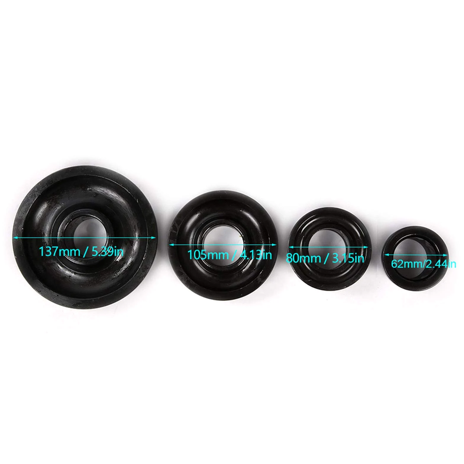 KIMISS Juego de Conos para Equilibrador de Neumáticos, 4 Unidades, Conos Cónicos Estándar de Alta Resistencia, Eje de 40mm, Accesorio Profesional para Equilibrador de Ruedas para Coches, Camiones y