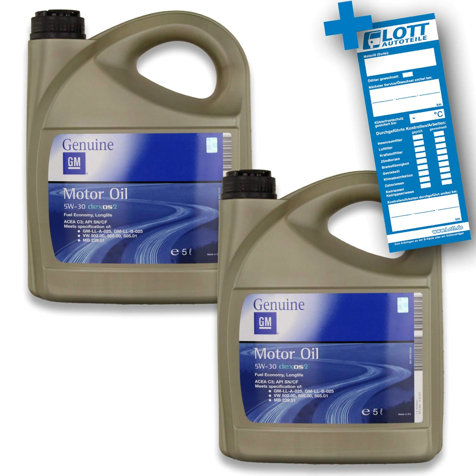 Aceite Motor Original - Opel dexos 2 5W-30, Pack 10 litros