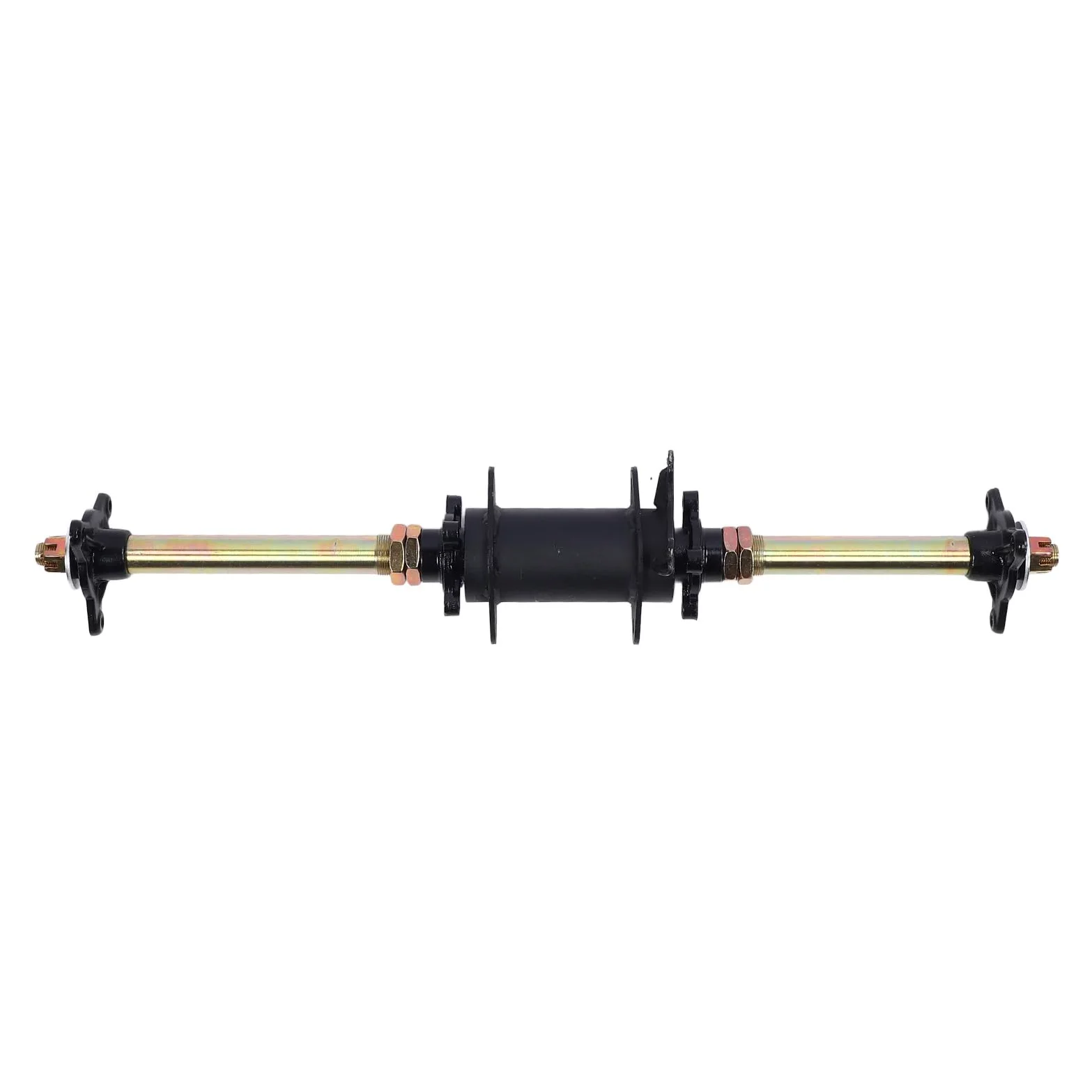Kit de Eje Trasero para Kart, Eje Vivo de 650mm con Piñón y Soporte de Disco de Freno, para Kart Quad y Triciclo de Derrape