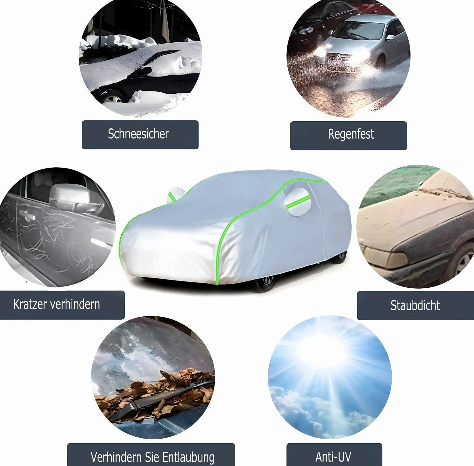 Funda Coche para Hyundai i10 N Line 2019-2024,Nuevo Material Transpirable, Resistente al Viento, a la Arena, a la Lluvia y a La Nieve, Apto para Todas Las Estaciones
