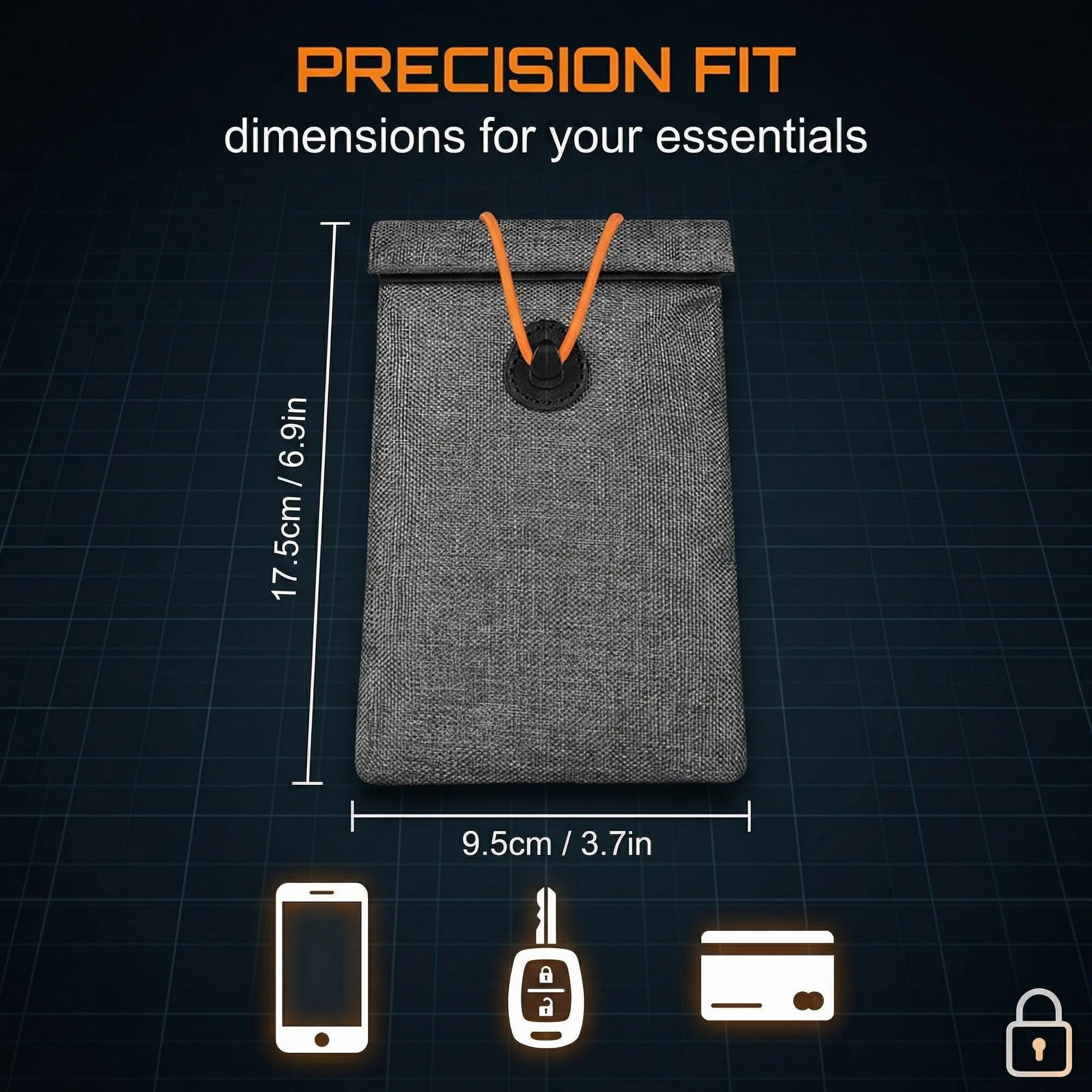 Bolsa Faraday, Protector de Jaula, Protector de Llavero Faraday, Caja de Bloqueo de Señal de Llave de Coche, Jaulas de Bloqueo de Señal Antirrobo, Inhibidor de Señal Móvil 4G/GPS (Gris)