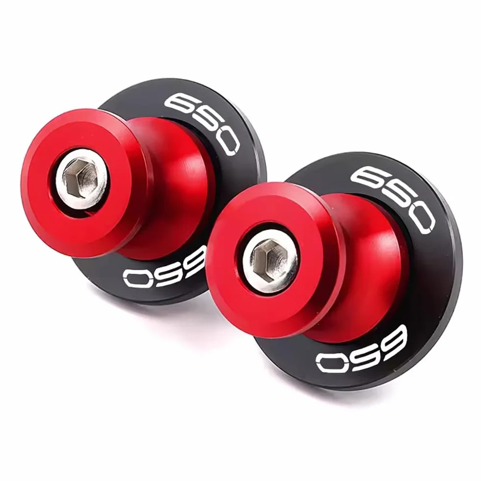 Brazos oscilantes M8 para Z650 Z Ninja 650 2025 2024 2017-2023 Versy650 Basculante de Deslizadores Tornillos del Soporte Diábolos Accesorios,carretes M8,Adaptador de oscilantes (Rojo)