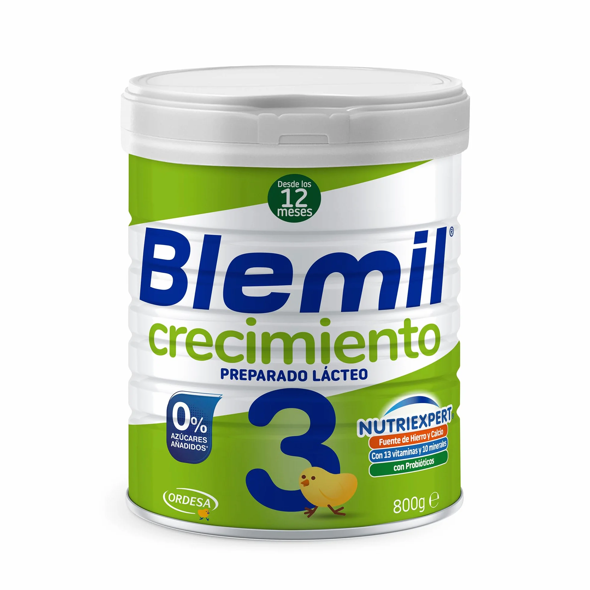 Blemil 3 Crecimiento 0% Azúcares Añadidos 800g Preparado Lácteo en polvo para Niños 1-3 Años