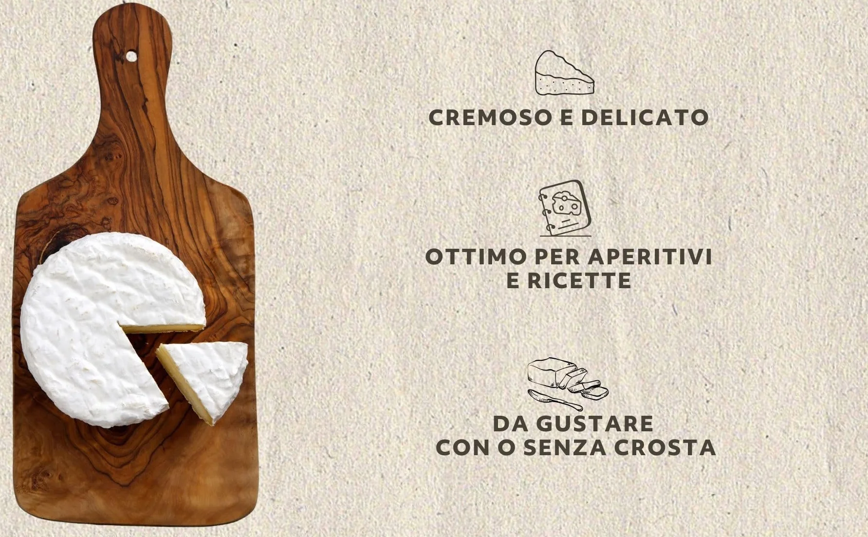 Queso Brie Salumi Pasini® 1 Kg Queso Blando