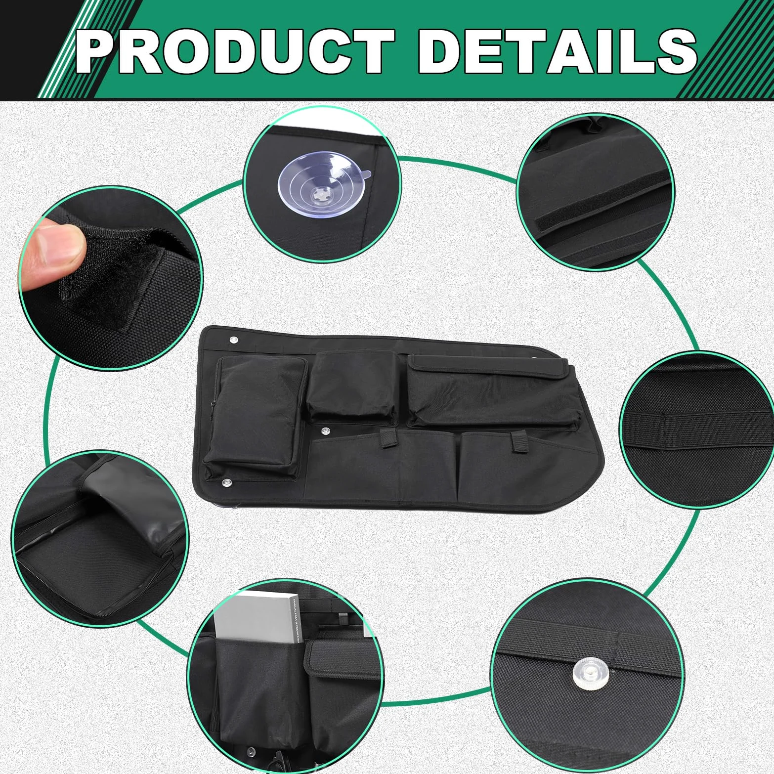 METYOUCAR Organizador de maletero de coche para L&a&nd R&o&ver Discovery 4 LR4 2010-2016, bolsa de almacenamiento para maletero, bolsa de herramientas con impermeable, multifuncional, gran capacidad