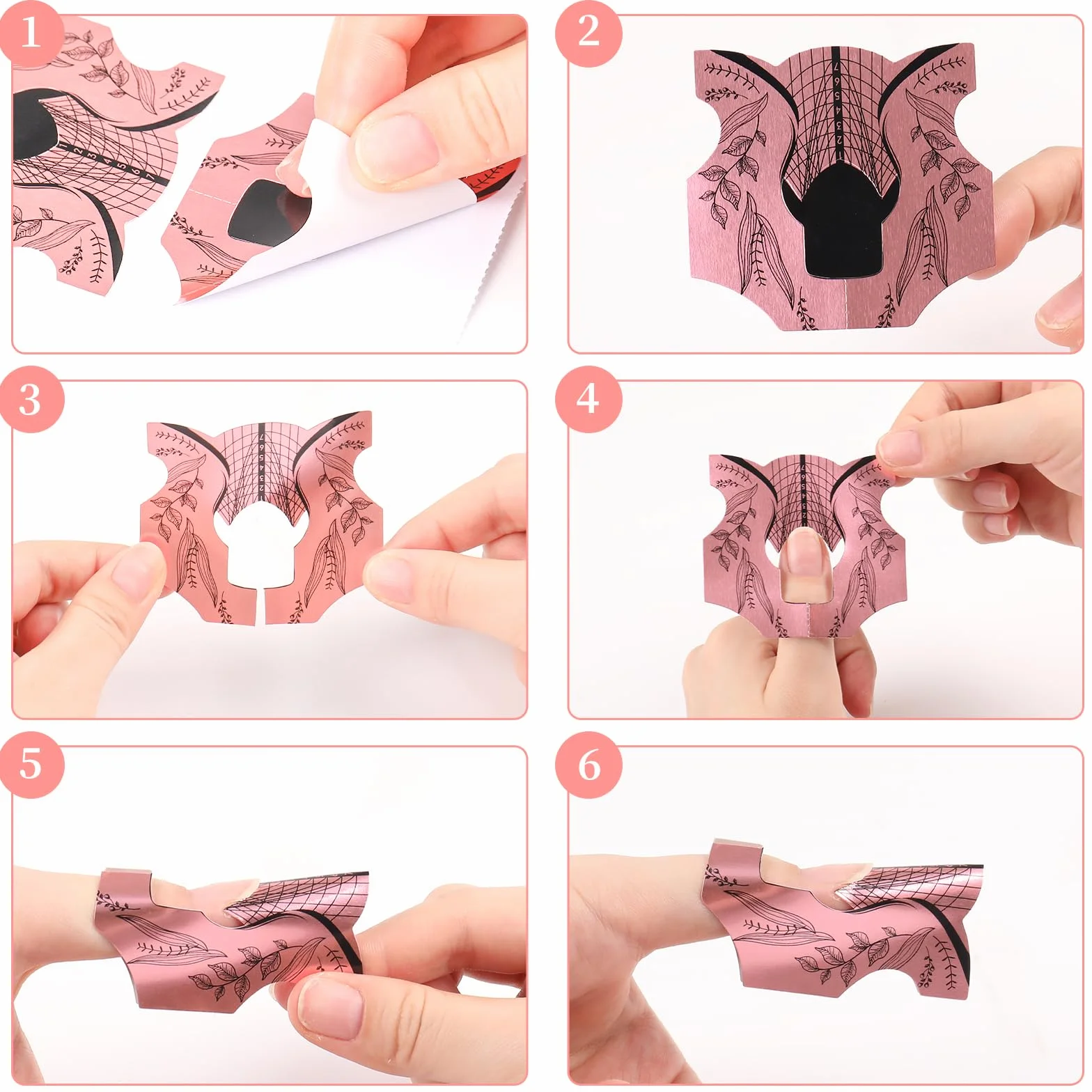 Bandeja de papel de manicura 100 hojas para extensión de uñas
