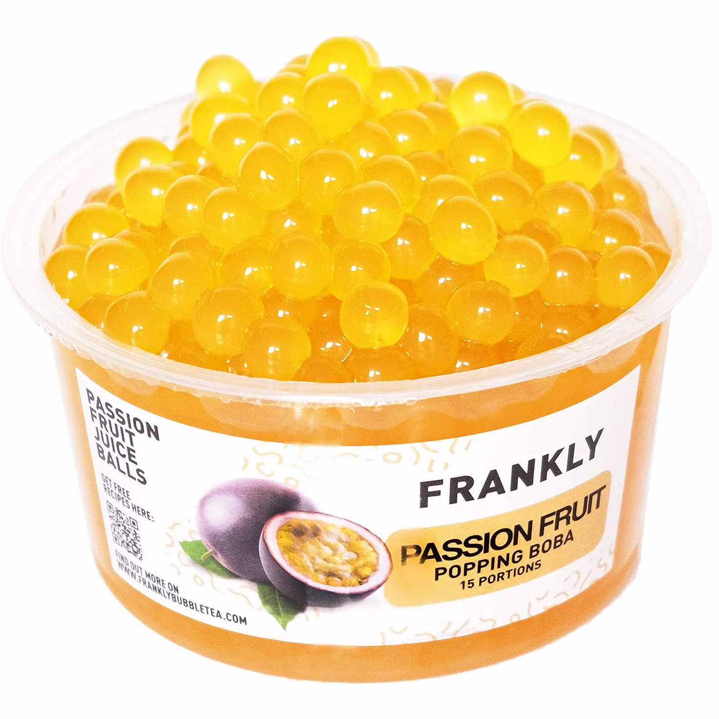 FRANKLY Popping Boba Esferas de fruta para Bubble tea Fruta de la Pasiòn 450g