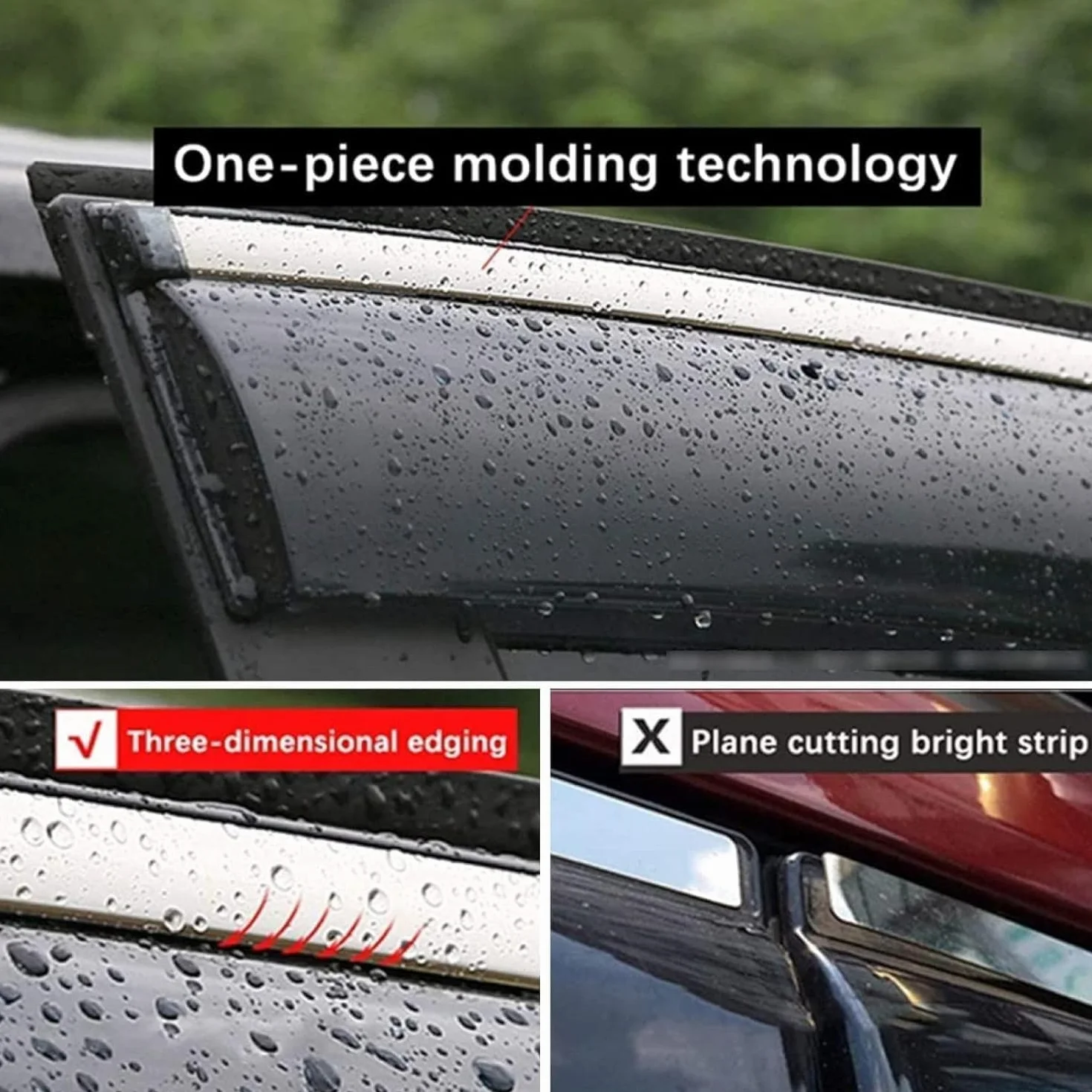 Cortavientos Ventana Coche para Ford S-MAX 2009-2014 Deflectores de Aire Deflectores de Viento Deflectores de Aire Antilluvia